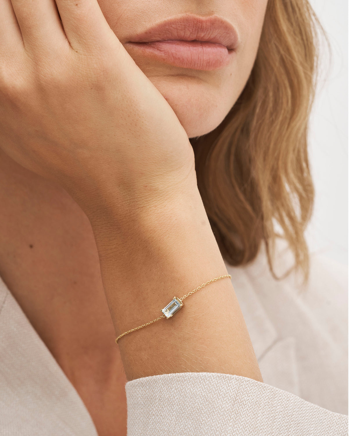 Nord Blue armbånd - 18kt Rødguld