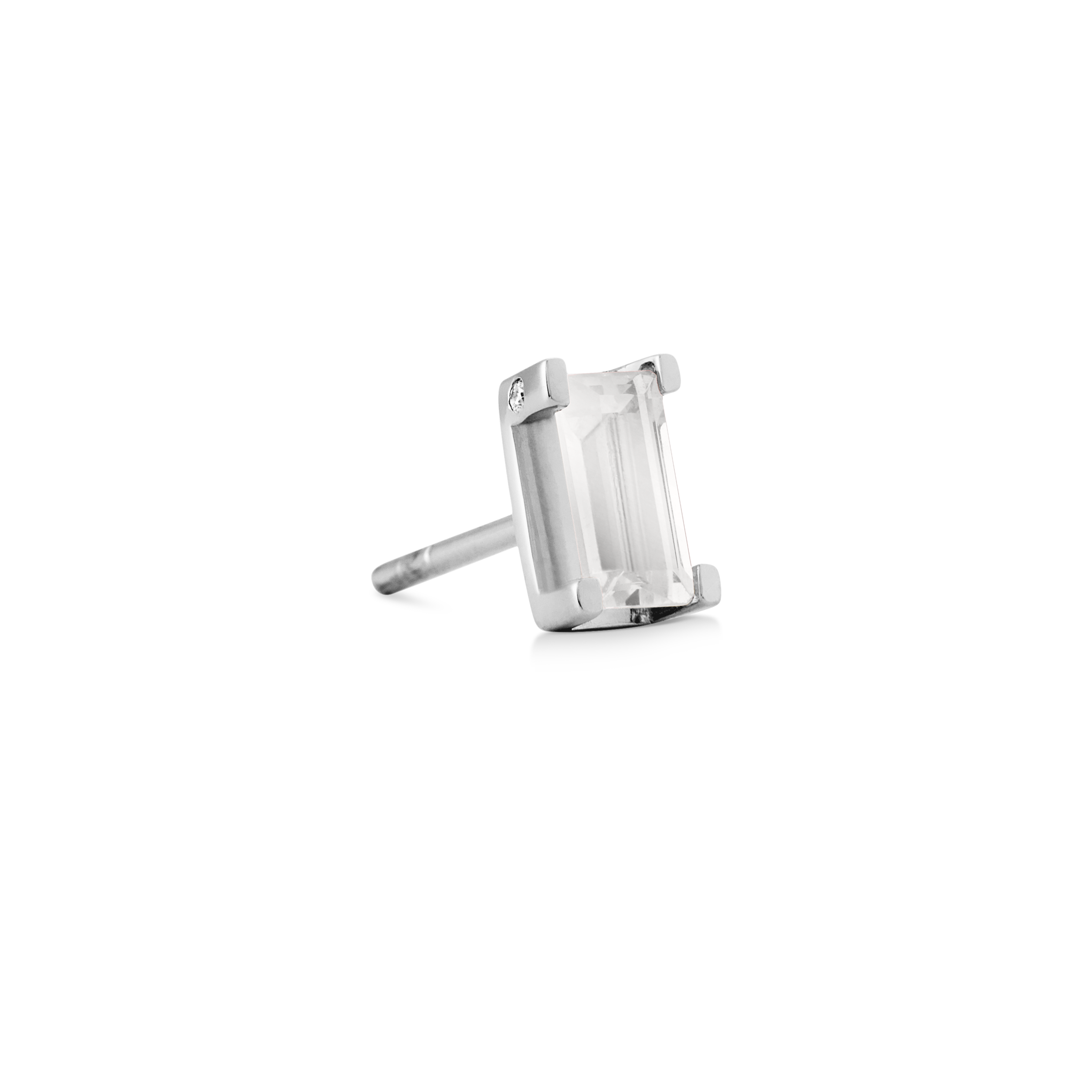 Nord White ørestik - 18kt Hvidguld