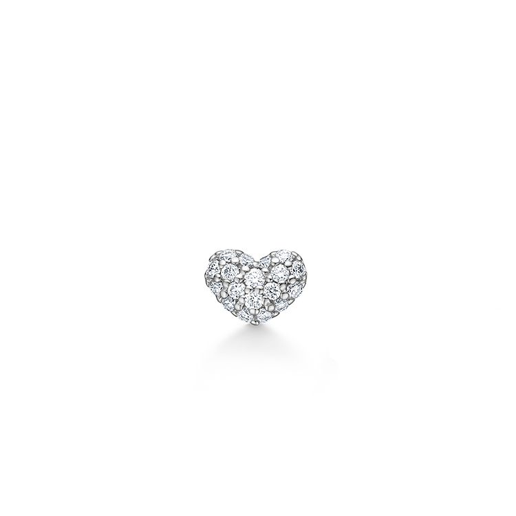Symbols My Heart Diamant ørestik - 18kt Hvidguld