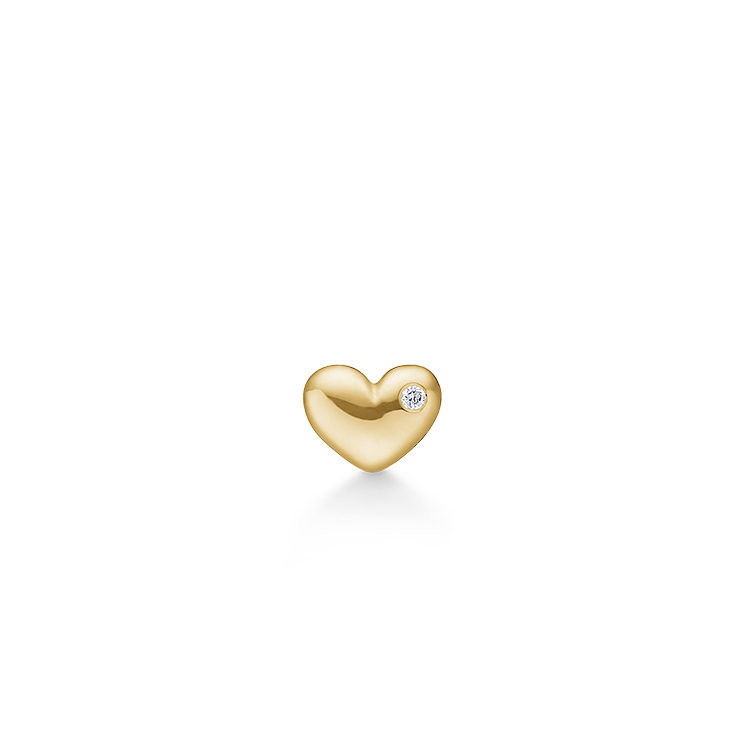 Symbols My Heart ørestik - 18kt Rødguld