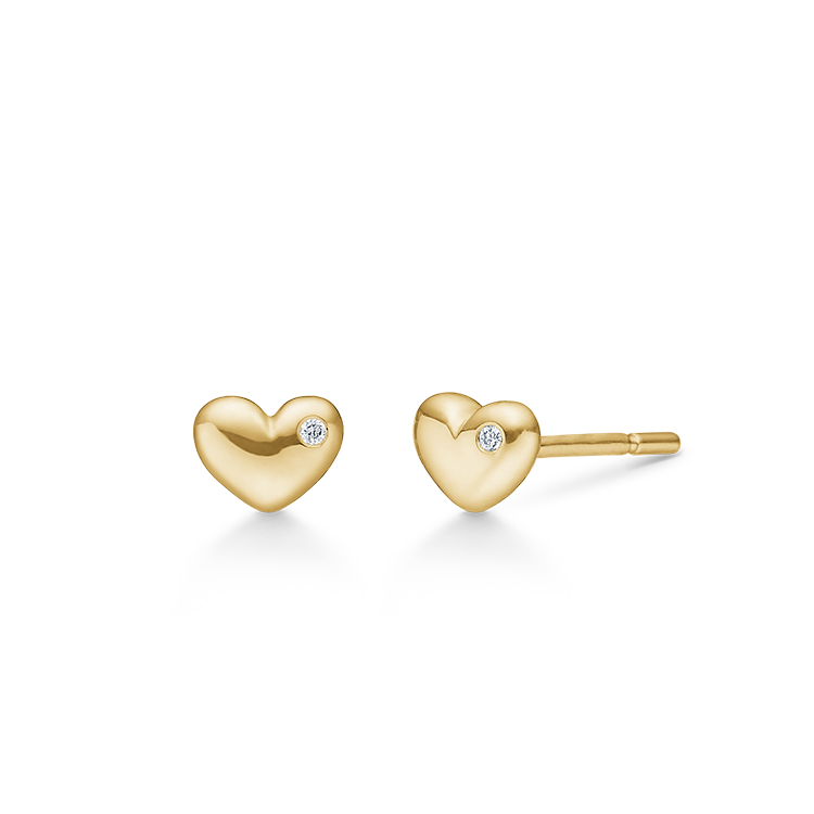 Symbols My Heart ørestik - 18kt Rødguld