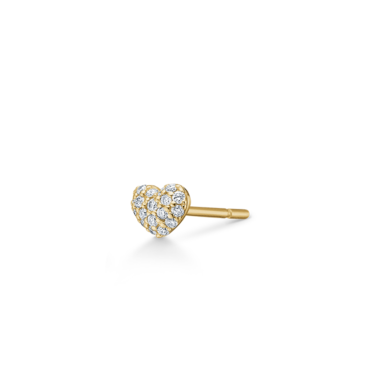 Symbols My Heart Diamant ørestik - 18kt Rødguld