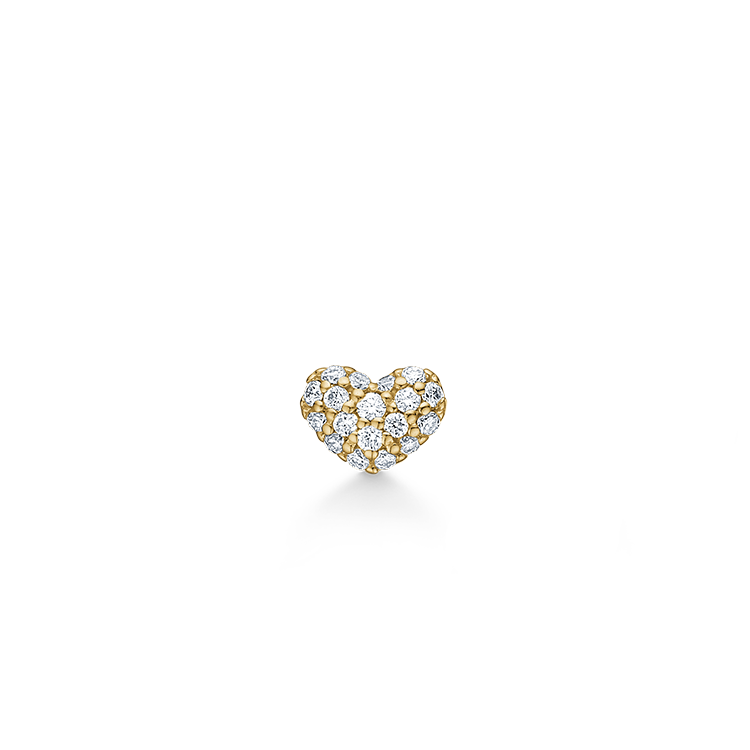 Symbols My Heart Diamant ørestik - 18kt Rødguld