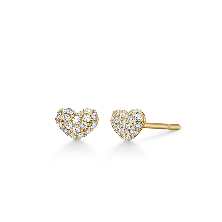 Symbols My Heart Diamant ørestik - 18kt Rødguld