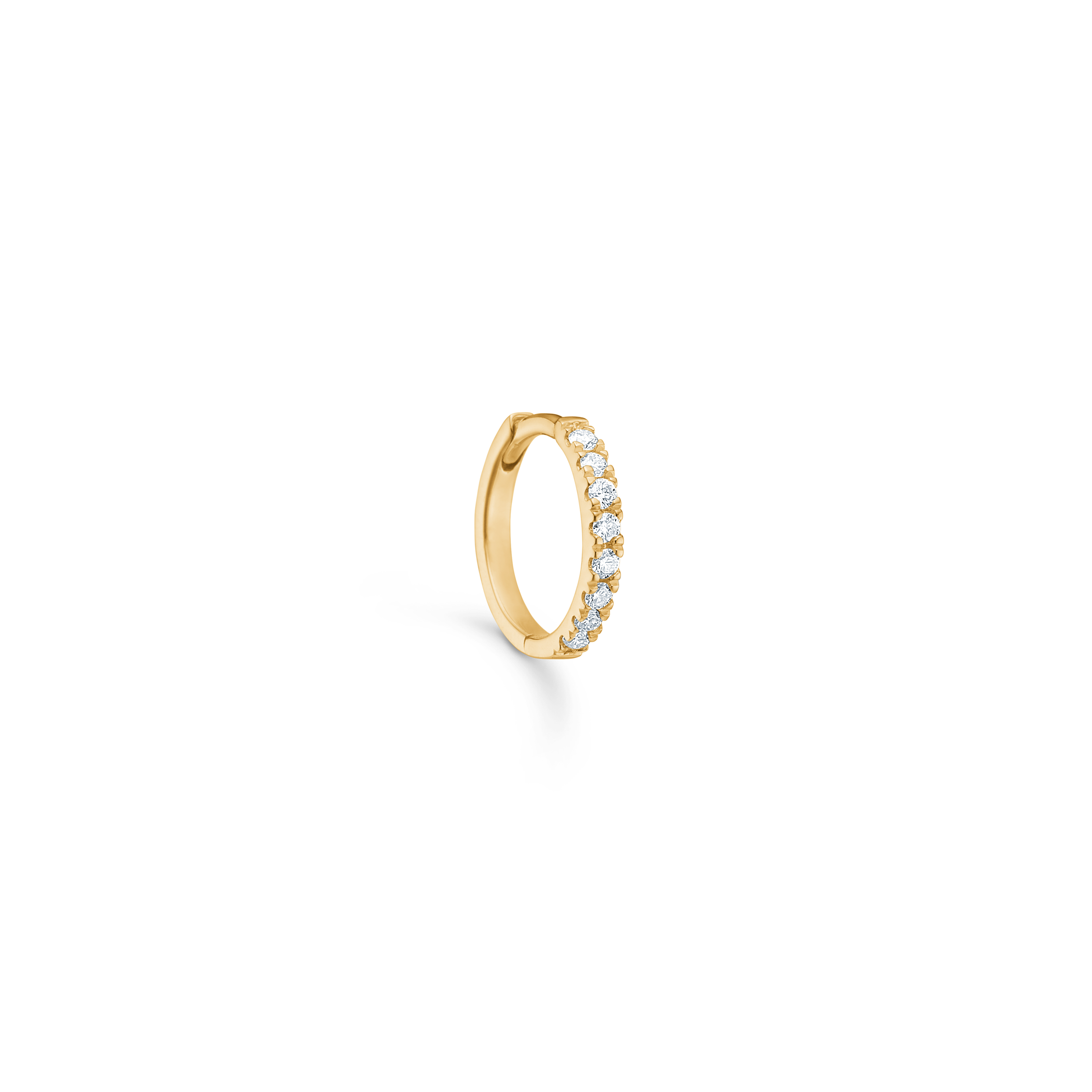 Rock Classic diamant creol XS - 18kt Rødguld