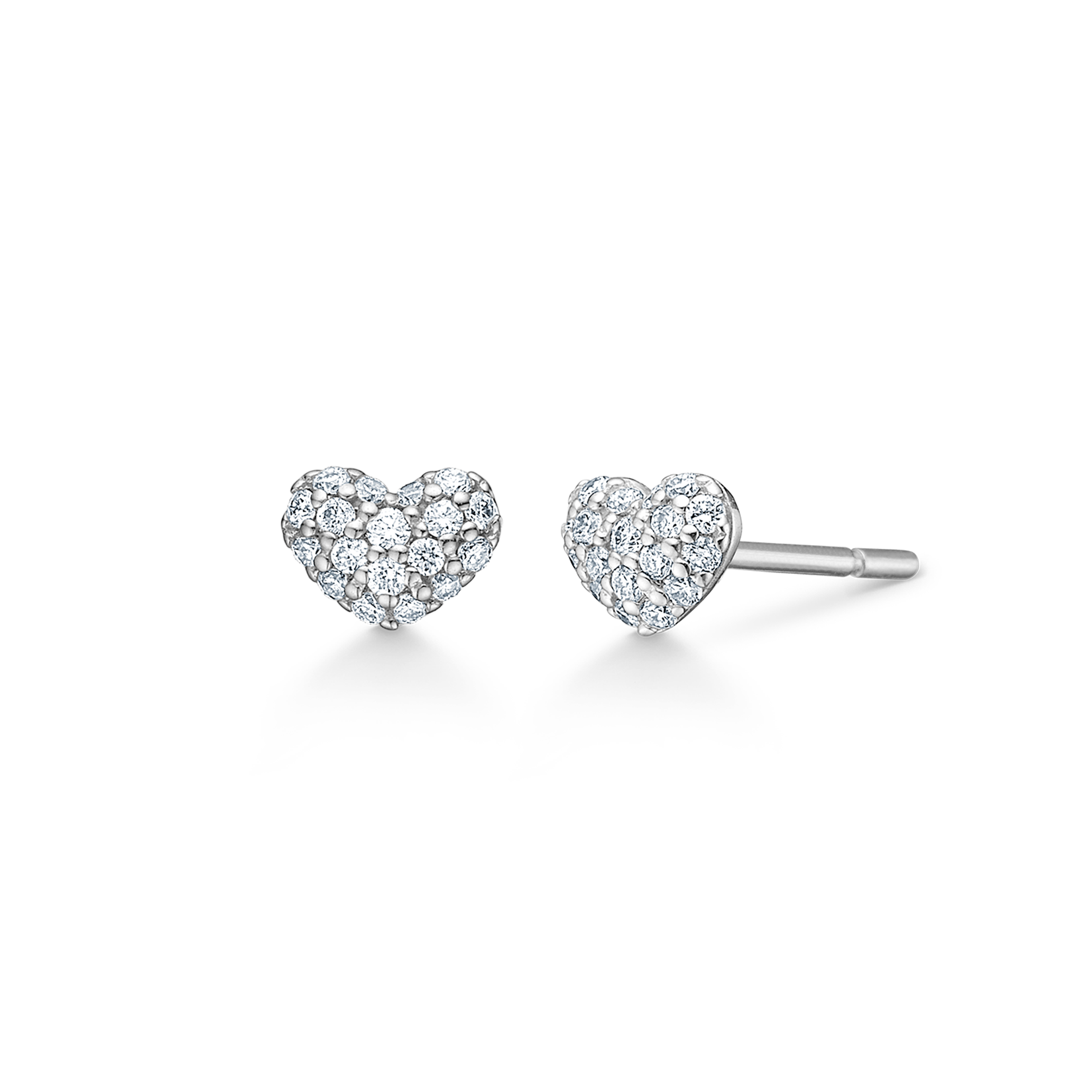 Symbols My Heart Diamant ørestik - 18kt Hvidguld