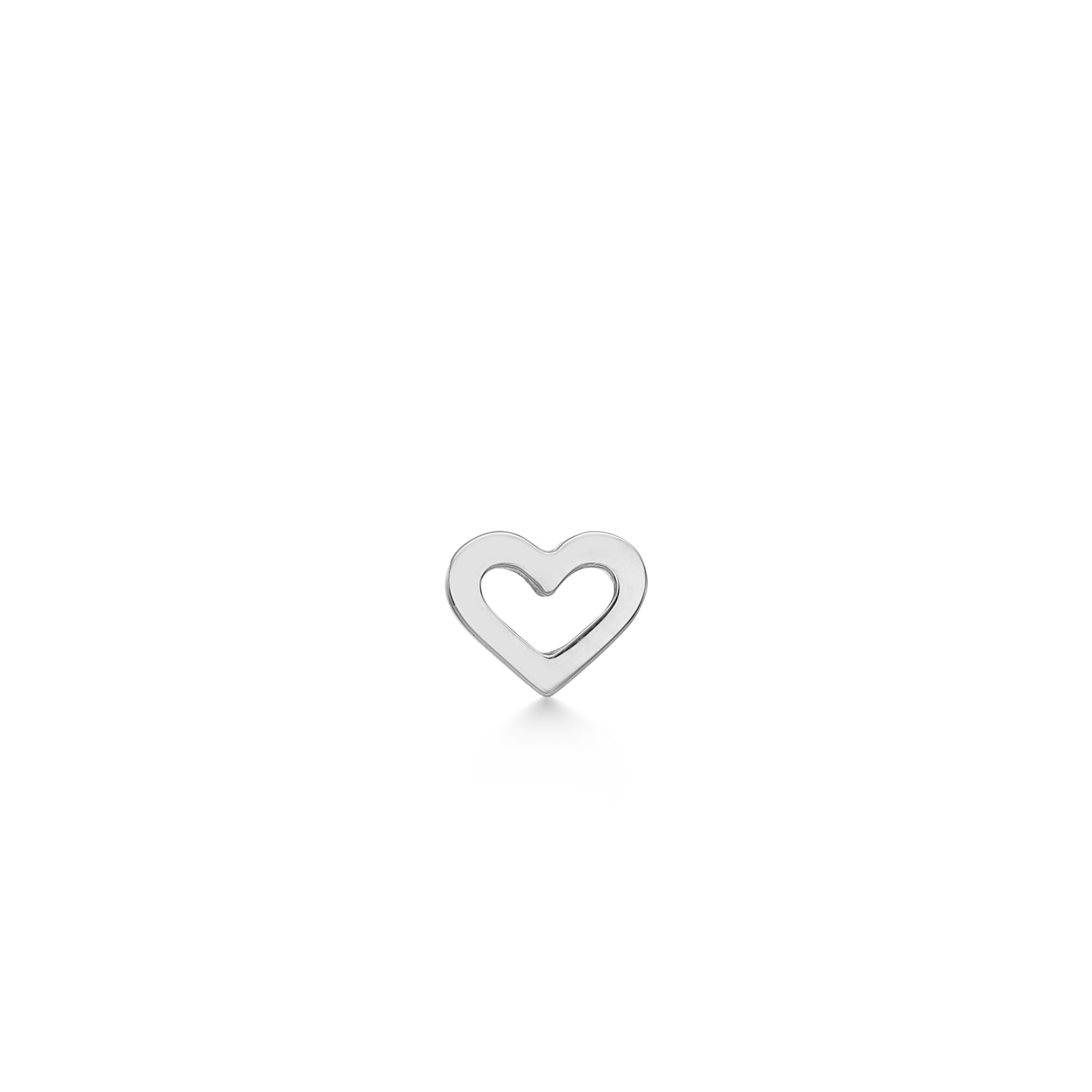 Symbols Open Heart ørering S - 18kt Hvidguld
