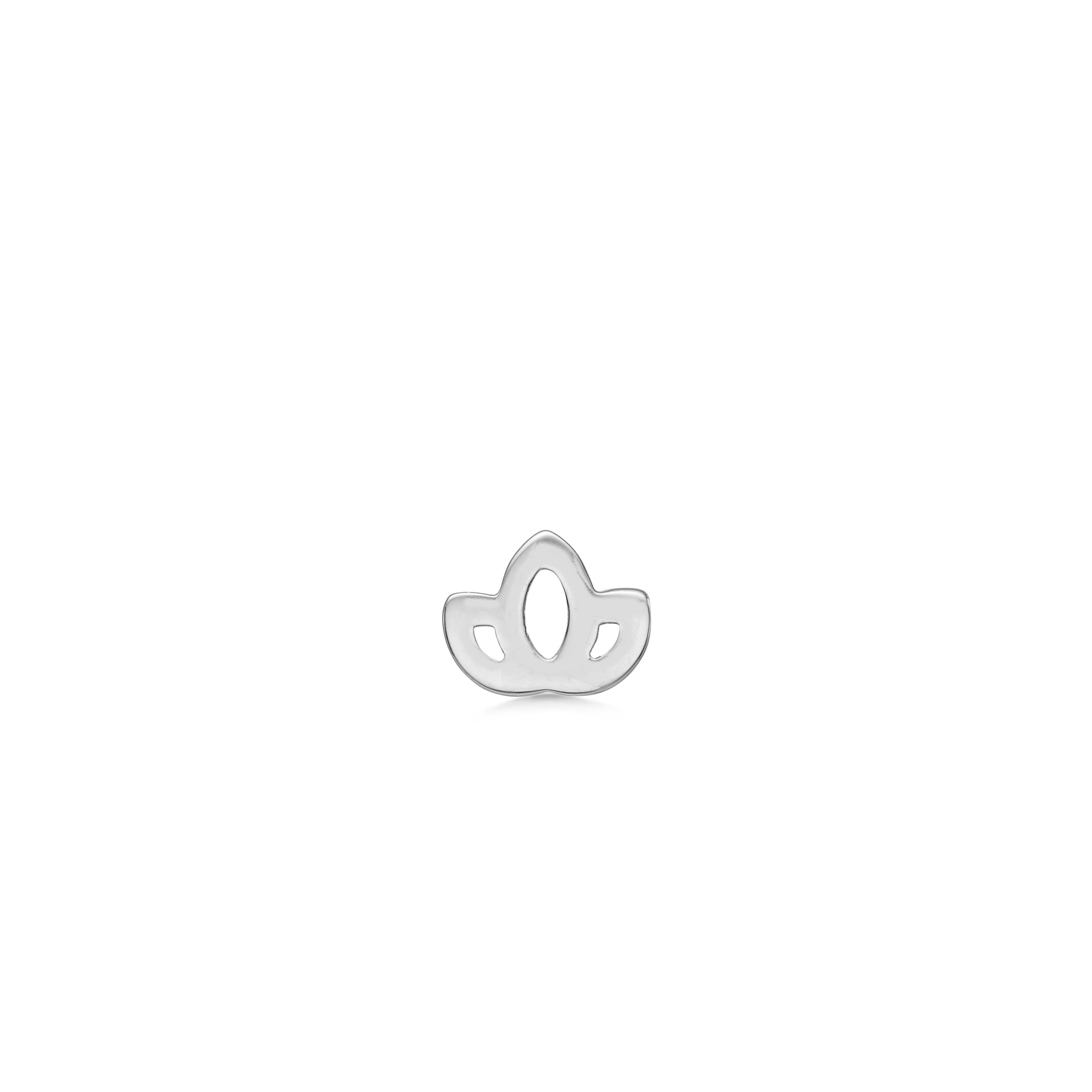 Symbols Lotus ørering - 18kt Hvidguld