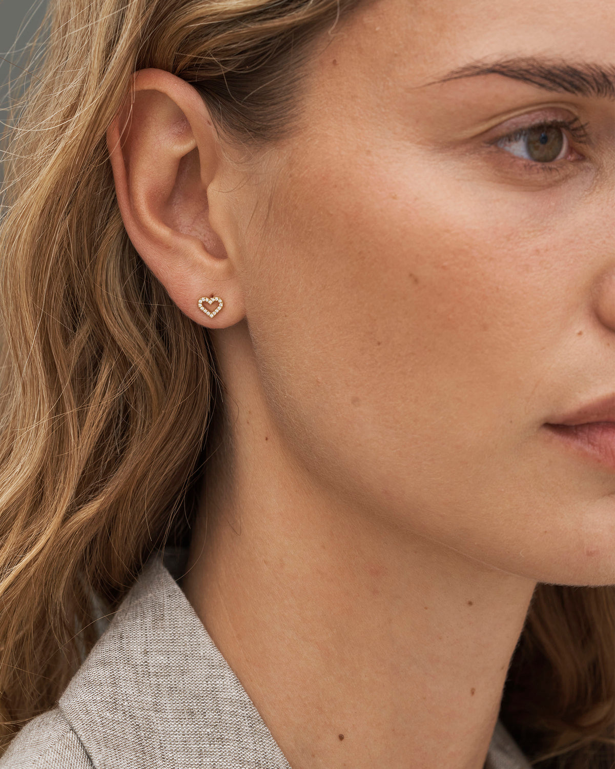 Symbols Open Heart diamantørestik II - 18kt Rødguld