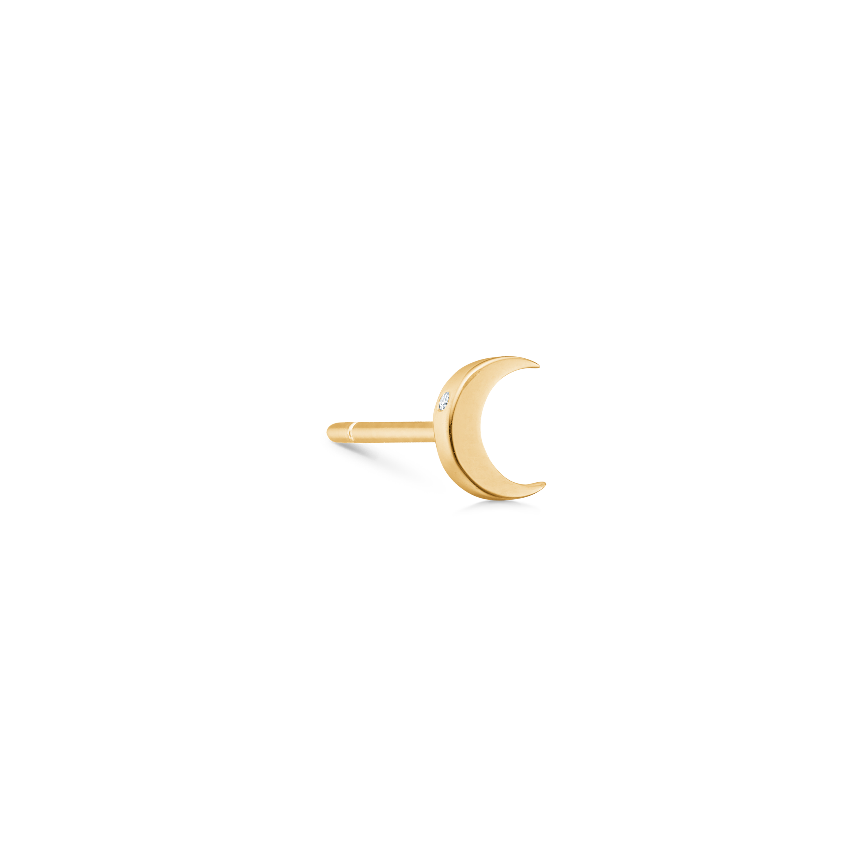 Symbols Half Moon ørestik - 18kt Rødguld
