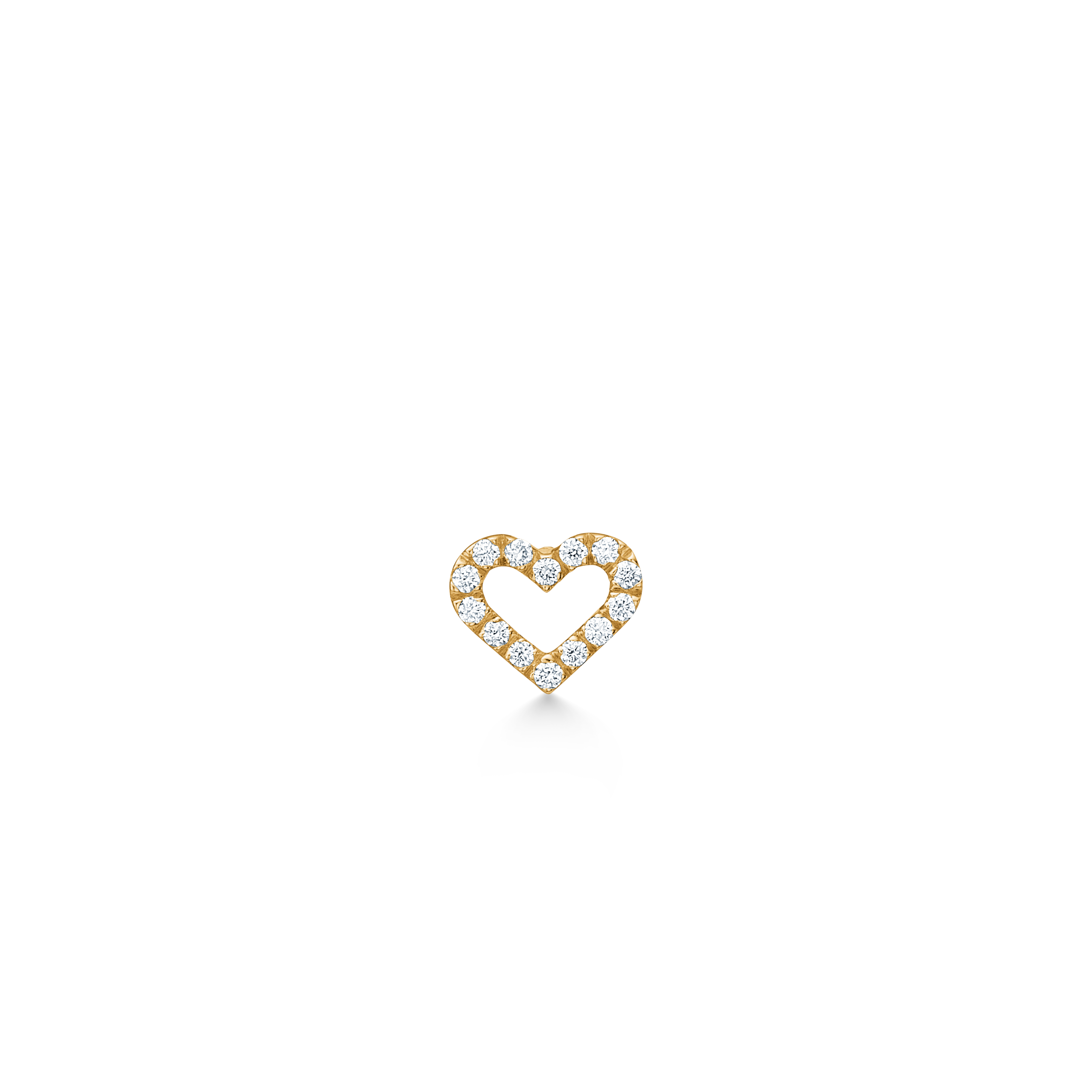Symbols Open Heart diamantørering S - 18kt Rødguld