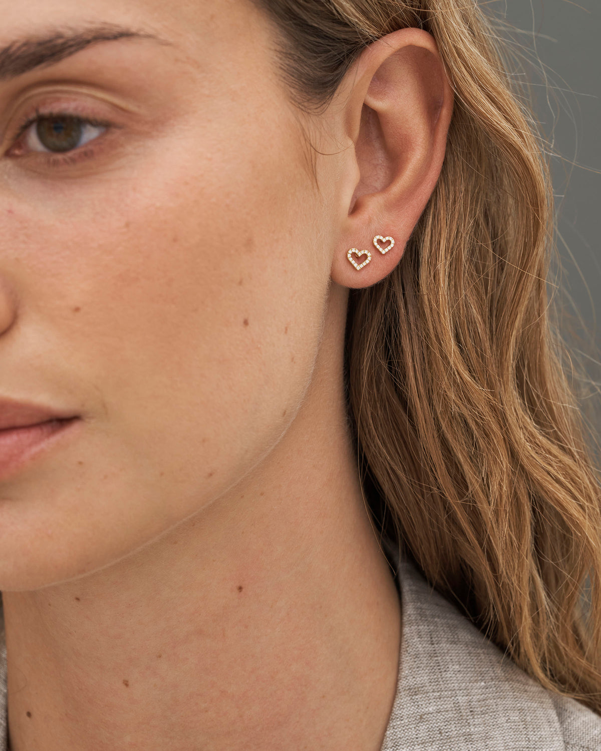 Symbols Open Heart diamantørestik II - 18kt Rødguld