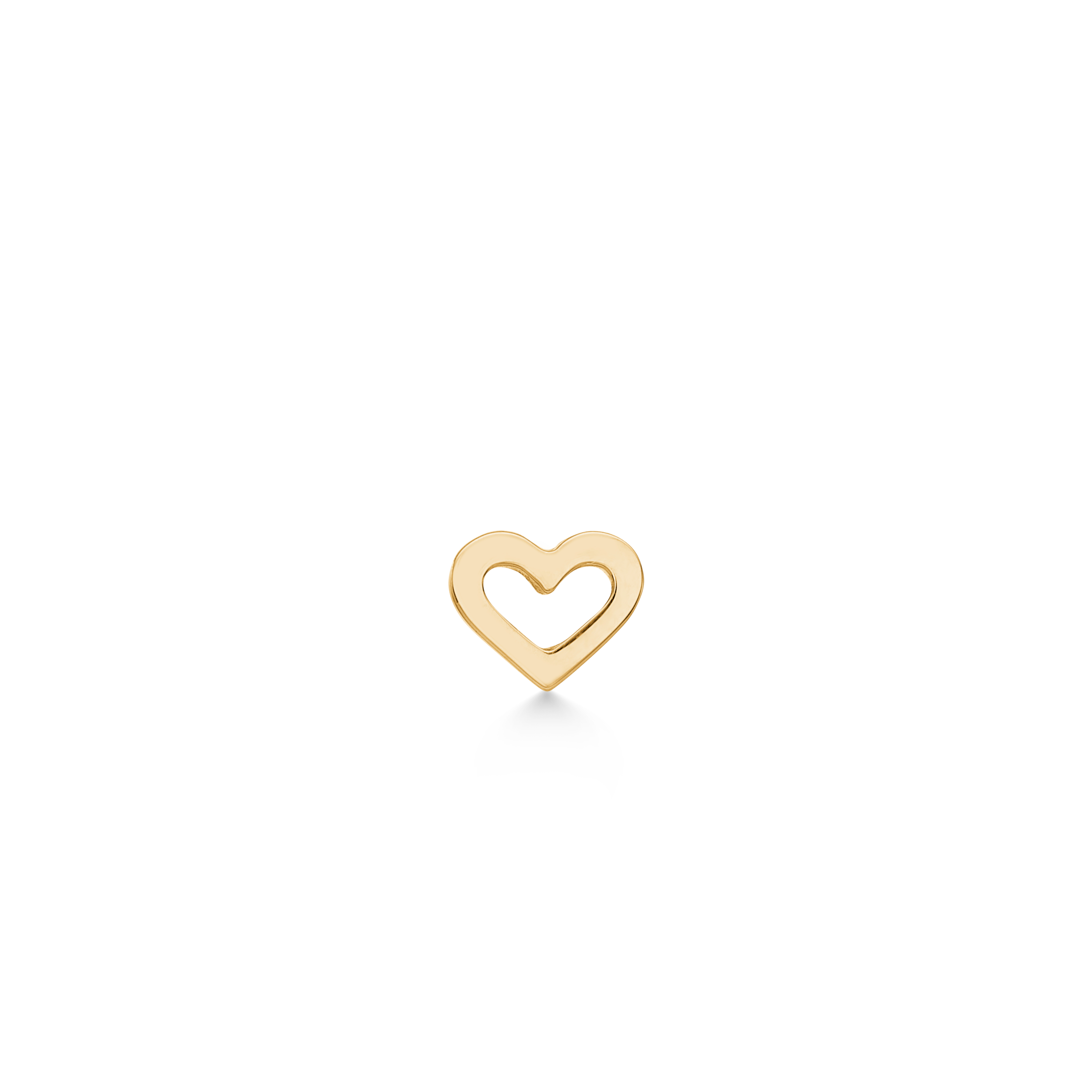 Symbols Open Heart ørering S - 18kt Rødguld