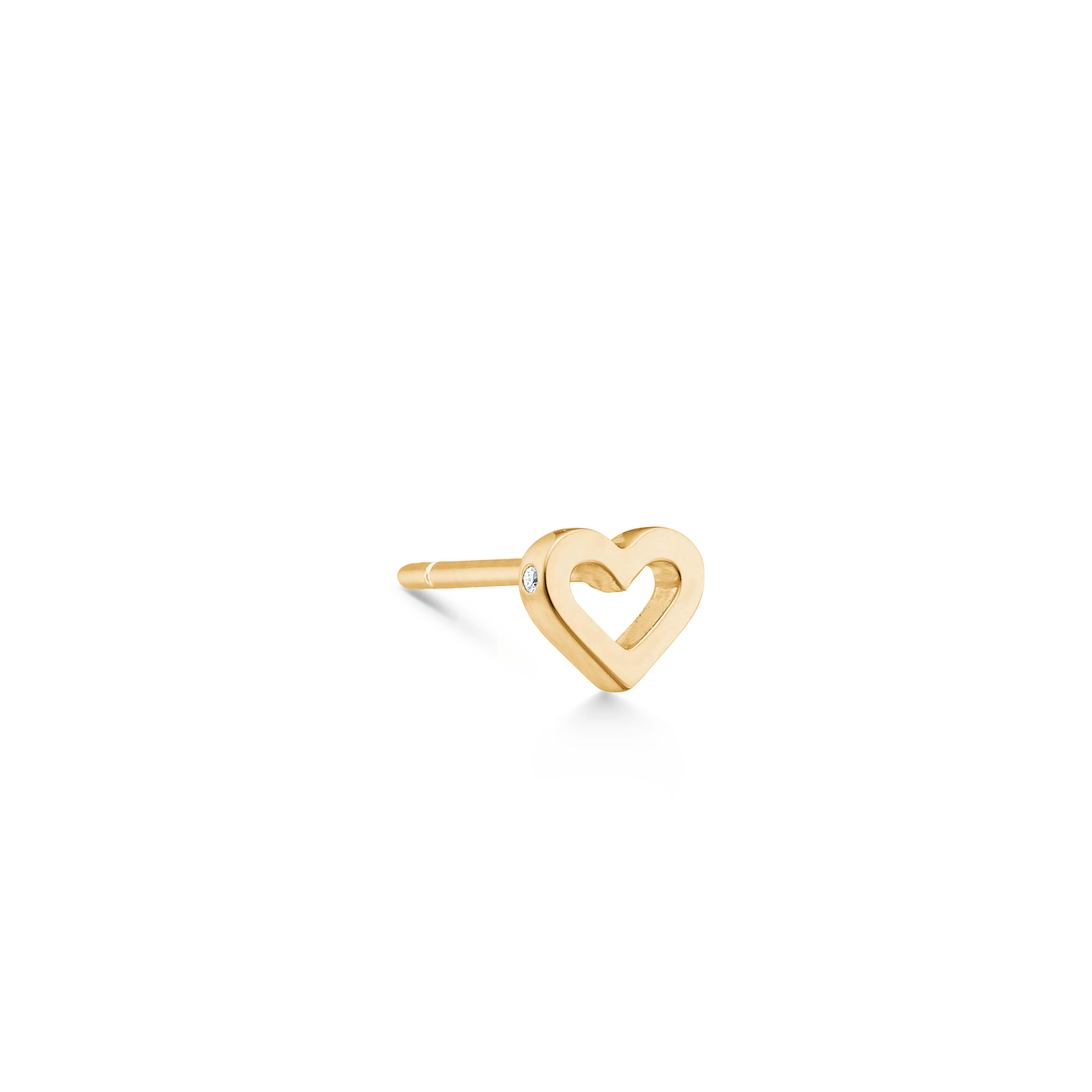 Symbols Open Heart ørering S - 18kt Rødguld