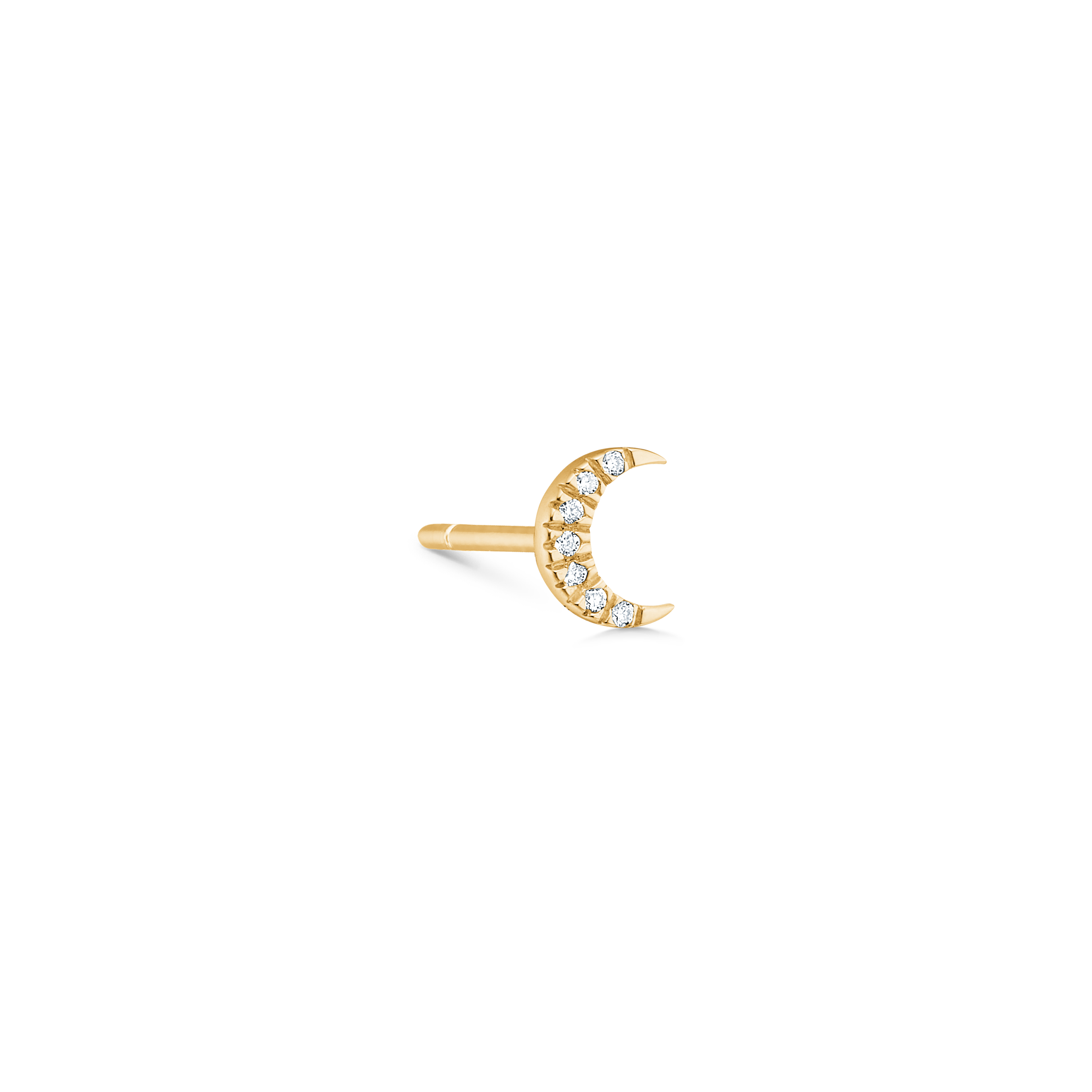 Symbols Half Moon diamant ørestik - 18kt Rødguld