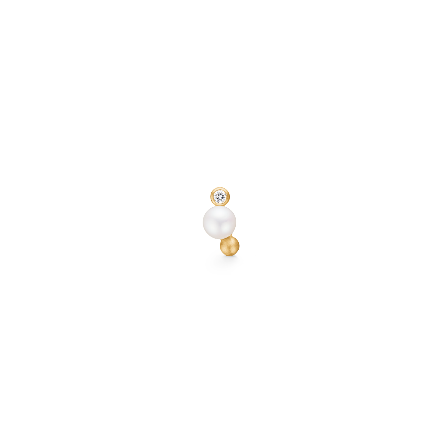 Orbit Dot perleørering S - 18kt Rødguld