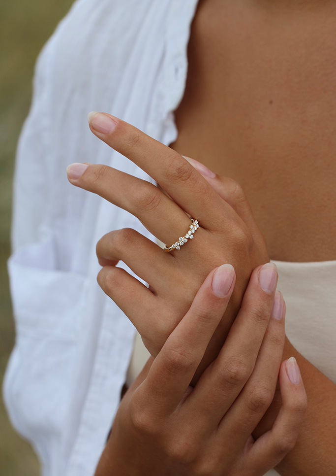 Fryd diamantring L - 18kt Rødguld