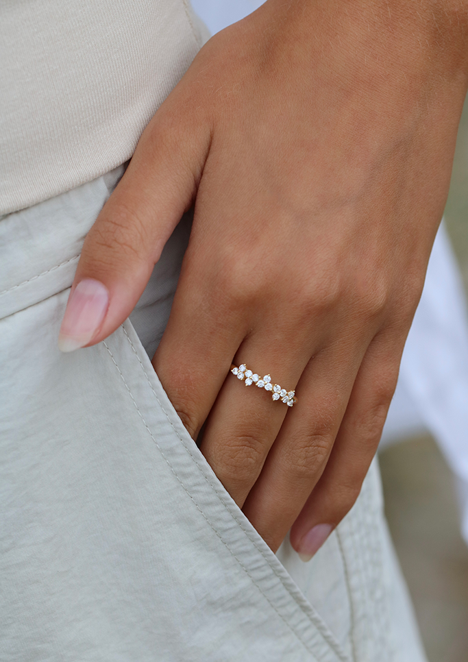 Fryd diamantring L - 18kt Rødguld