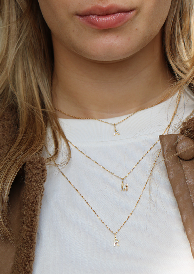 My P diamant vedhæng - 18kt Hvidguld