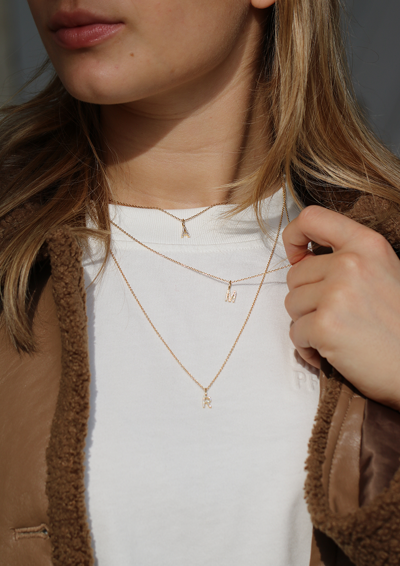 My O diamant vedhæng - 18kt Rødguld