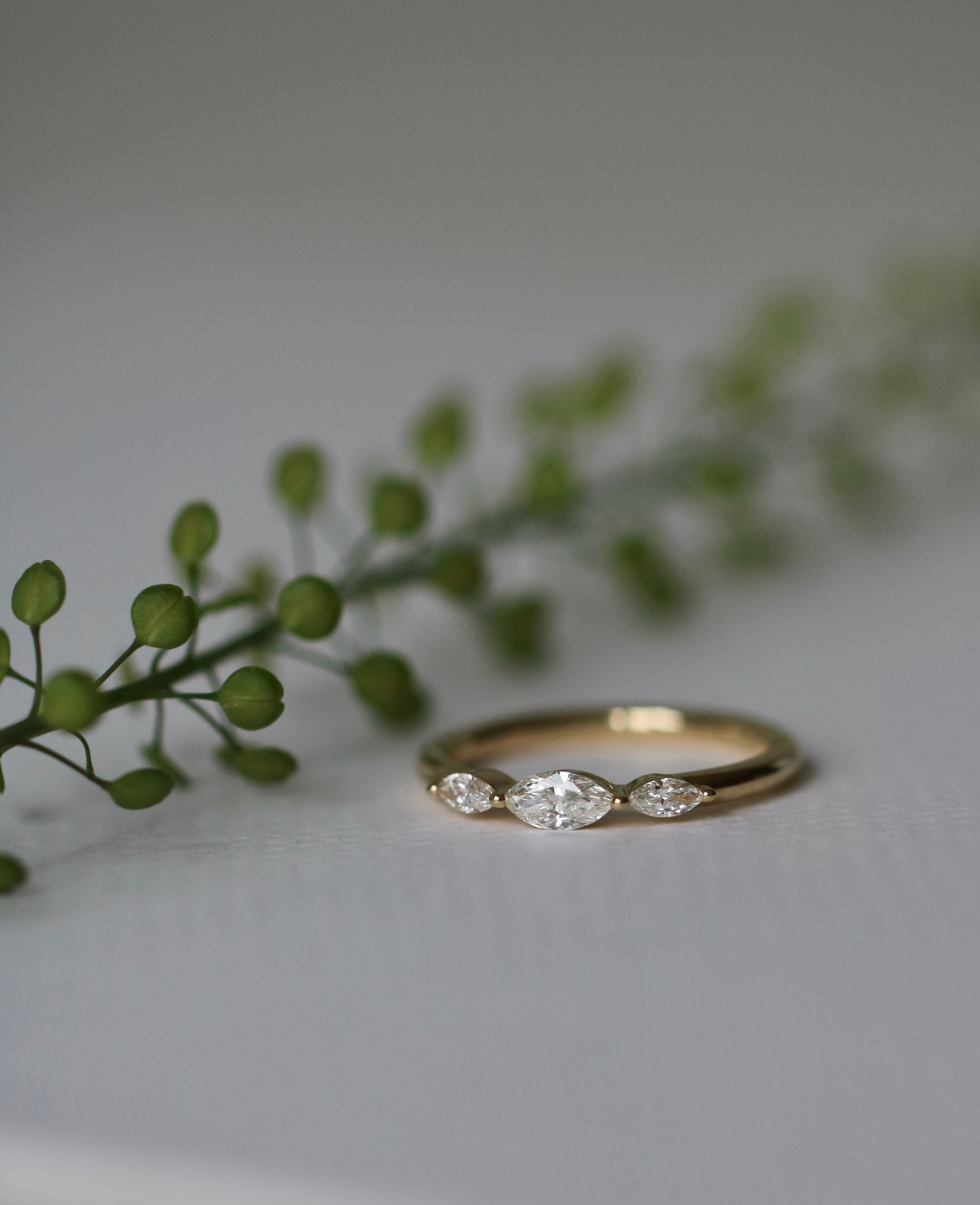 Meant to be her diamantring - 18kt Rødguld