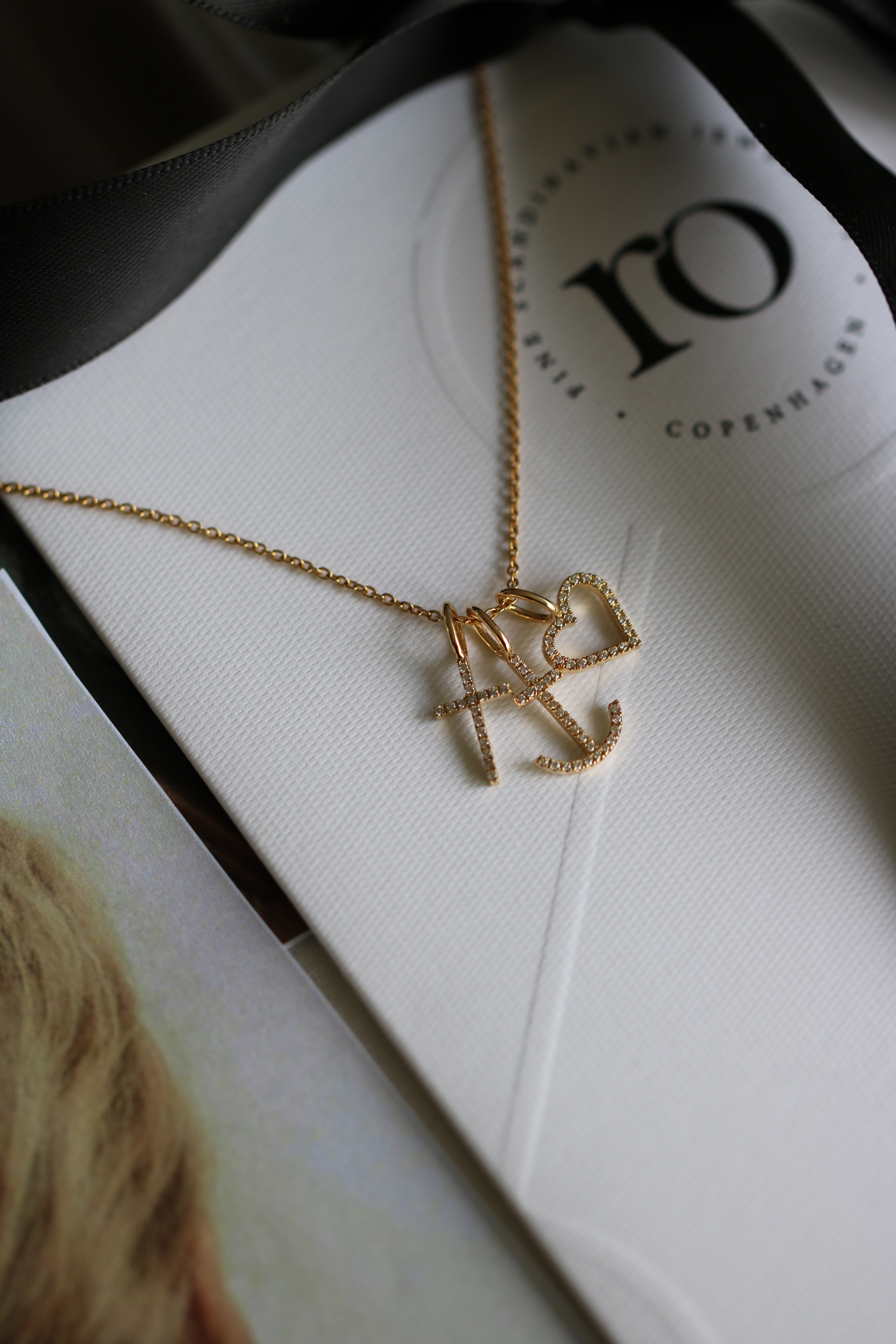 Symbols Open Heart diamant vedhæng - 18kt Rødguld