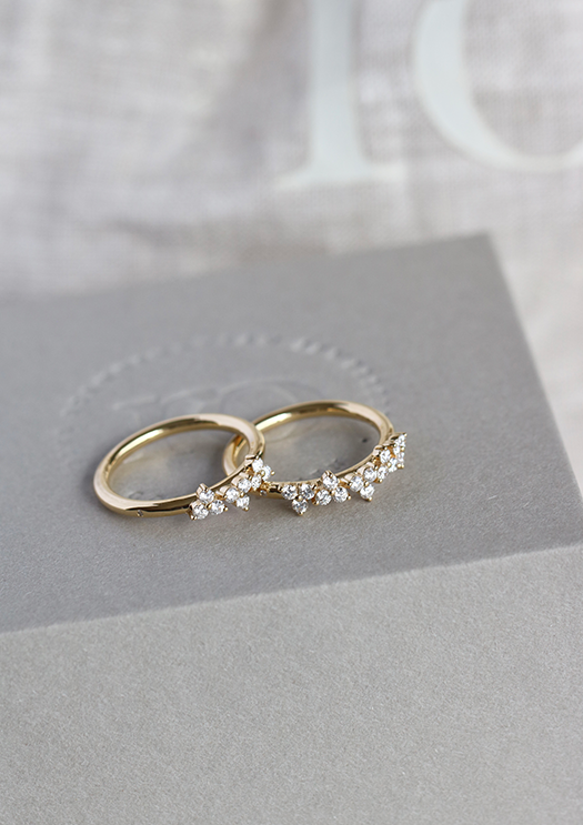 Fryd diamantring L - 18kt Rødguld