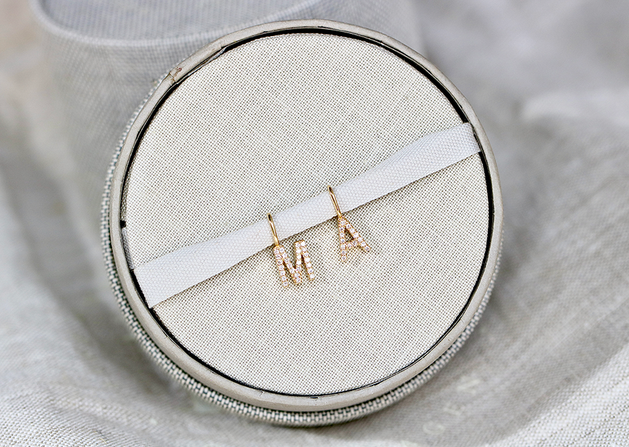 My A diamant vedhæng - 18kt Rødguld