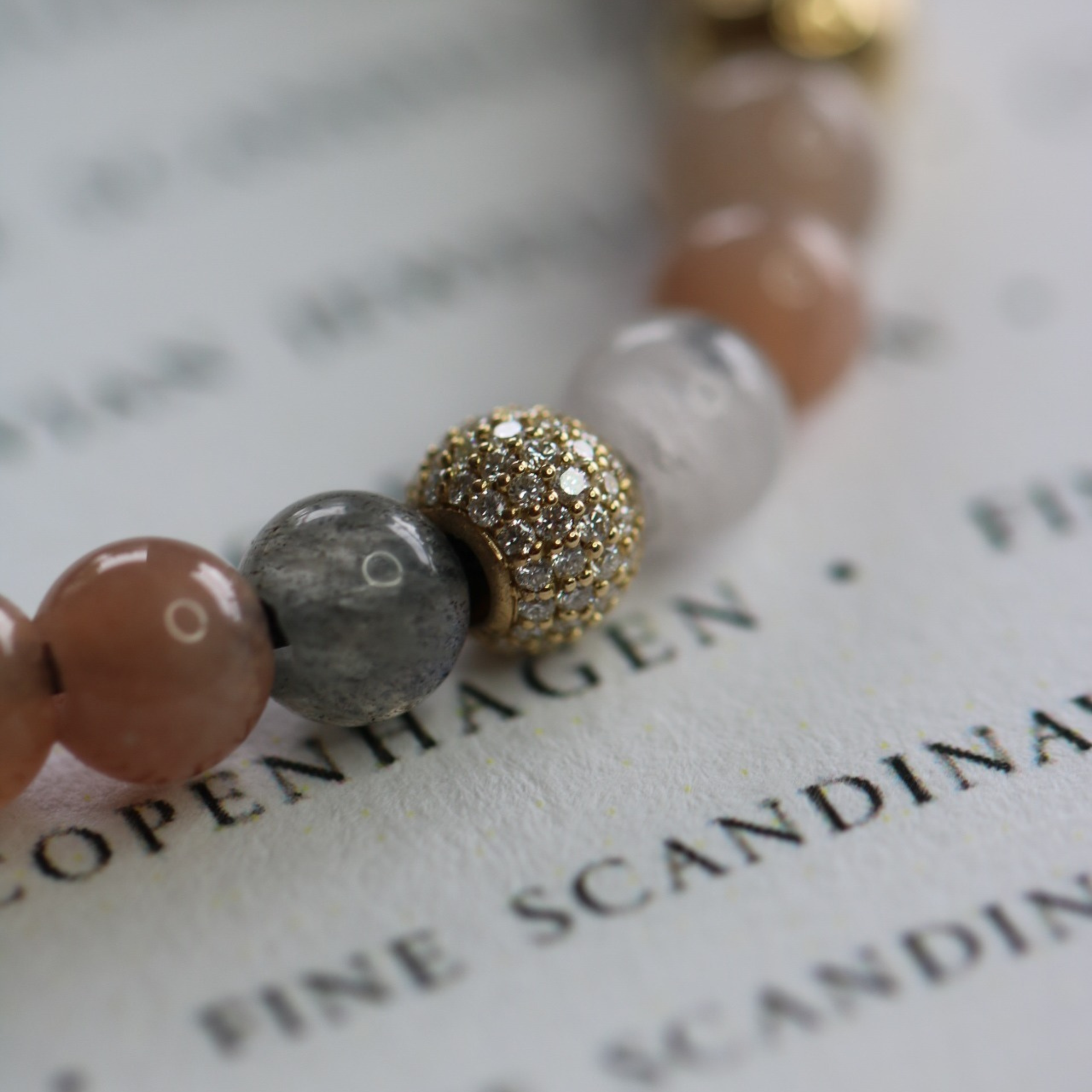 Inner Peace Hjerte Chakra Diamant armbånd - 18kt Rødguld