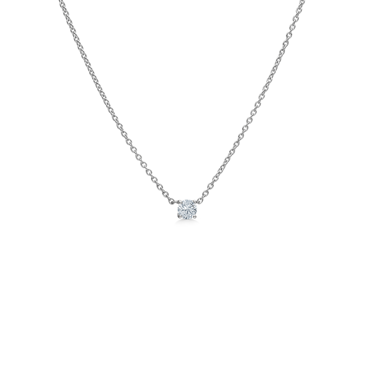 Rock Classic Floating Diamant halskæde - 18kt Hvidguld