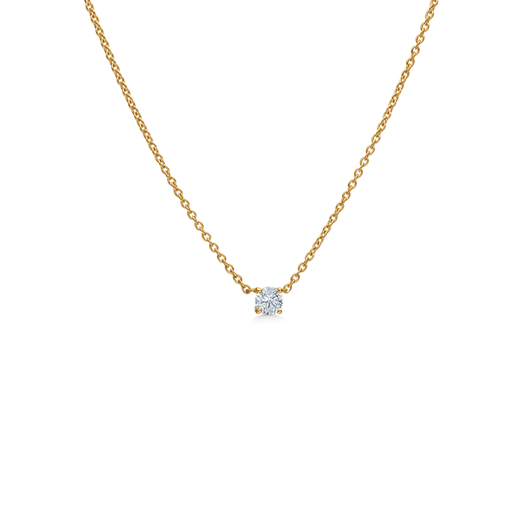 Rock Classic Floating Diamant halskæde - 18kt Rødguld