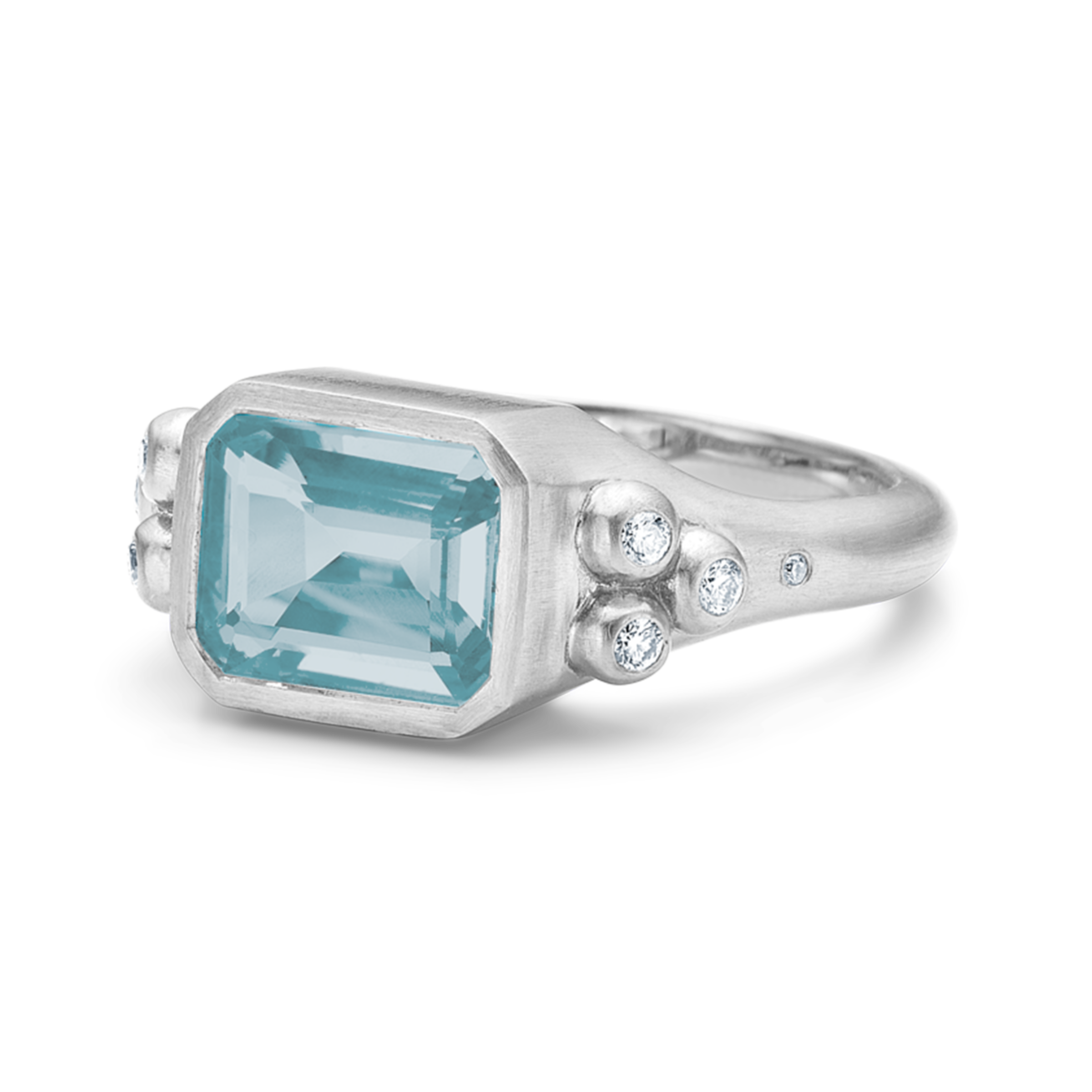 Orbit Octagon ring - 18kt Hvidguld