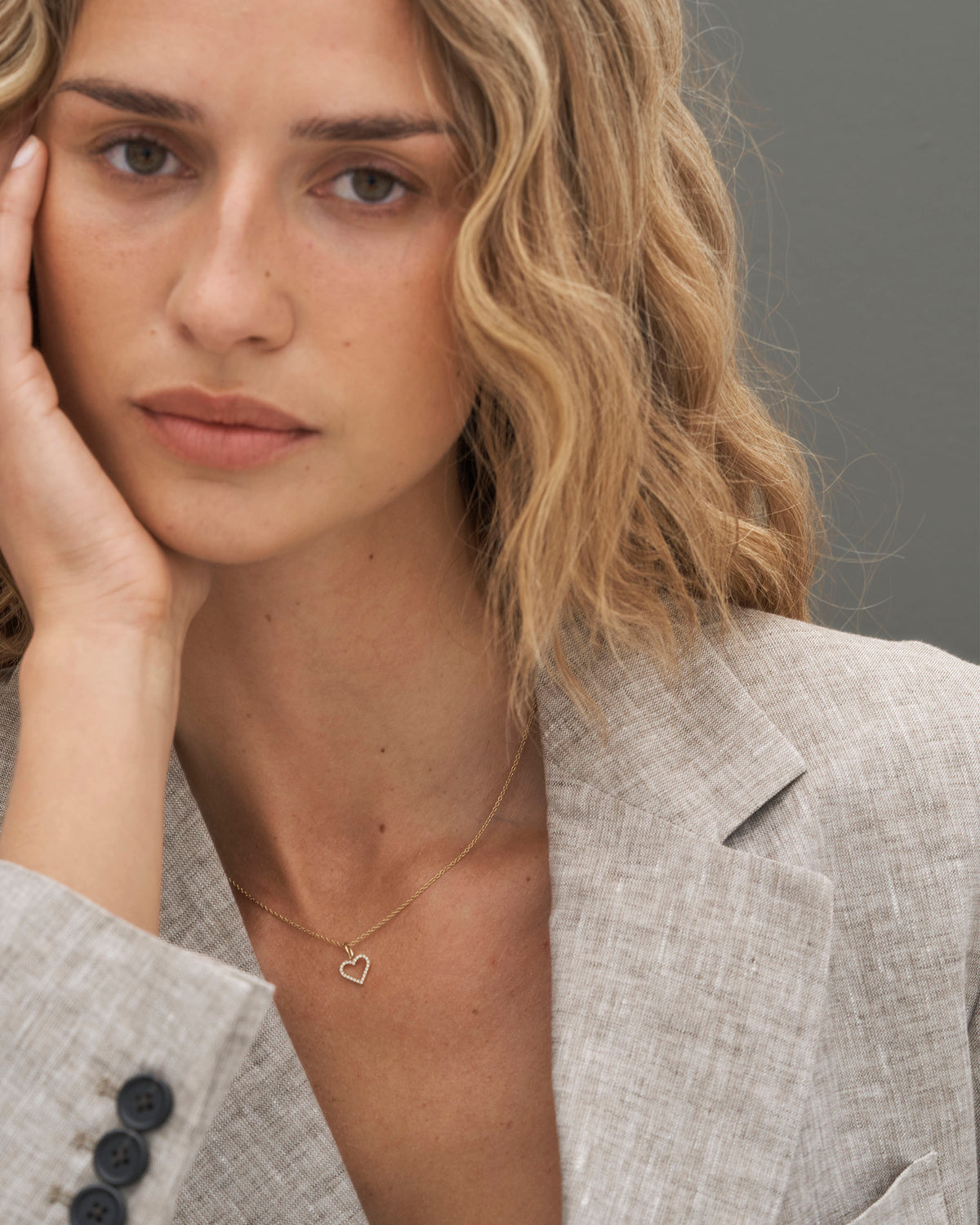 Symbols Open Heart diamantvedhæng - 18kt Rødguld