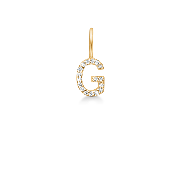 My G diamant vedhæng - 18kt Rødguld