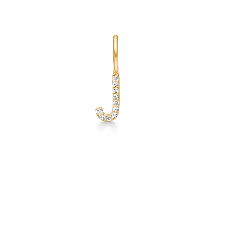 My J diamant vedhæng - 18kt Rødguld