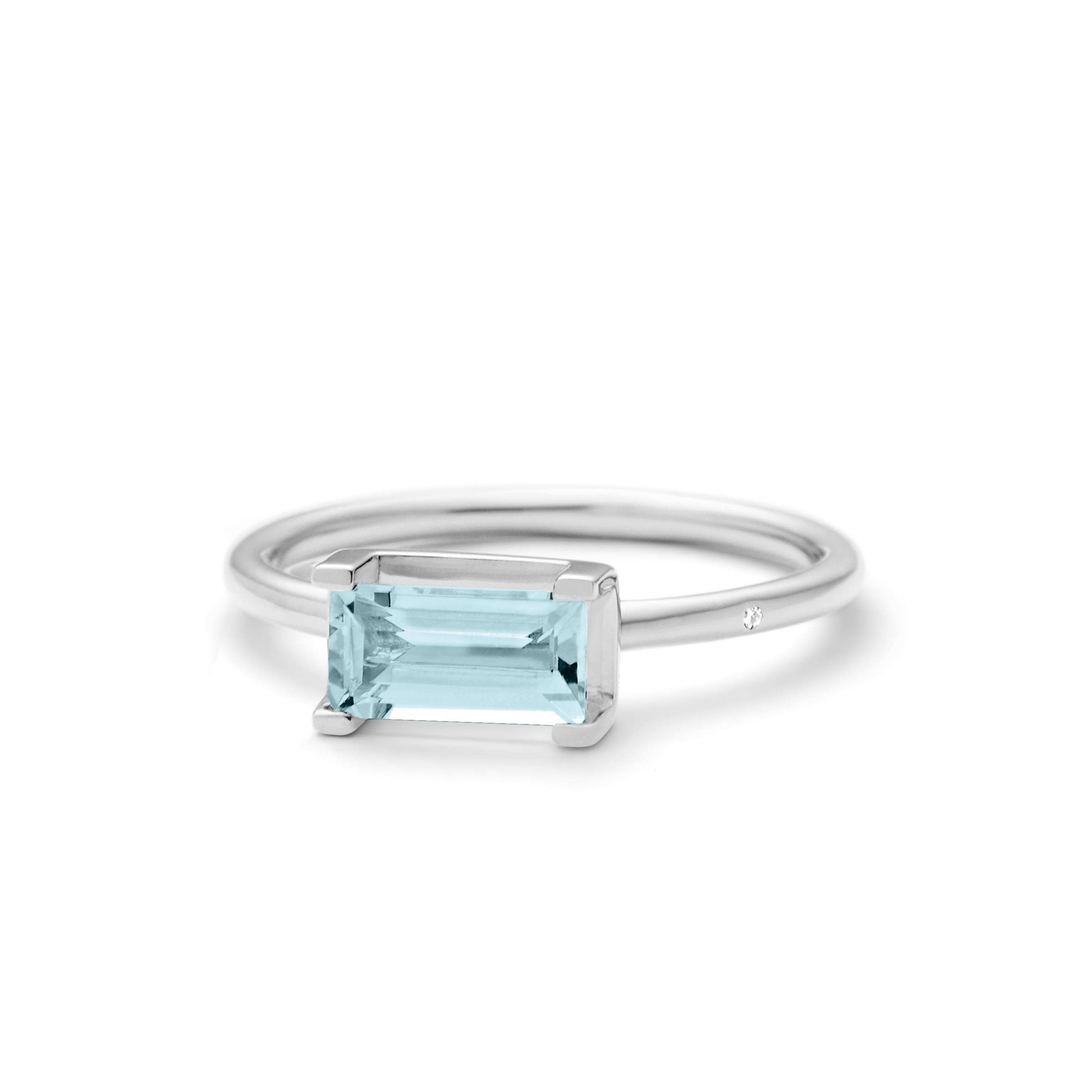 Nord Blue ring - 18kt Hvidguld