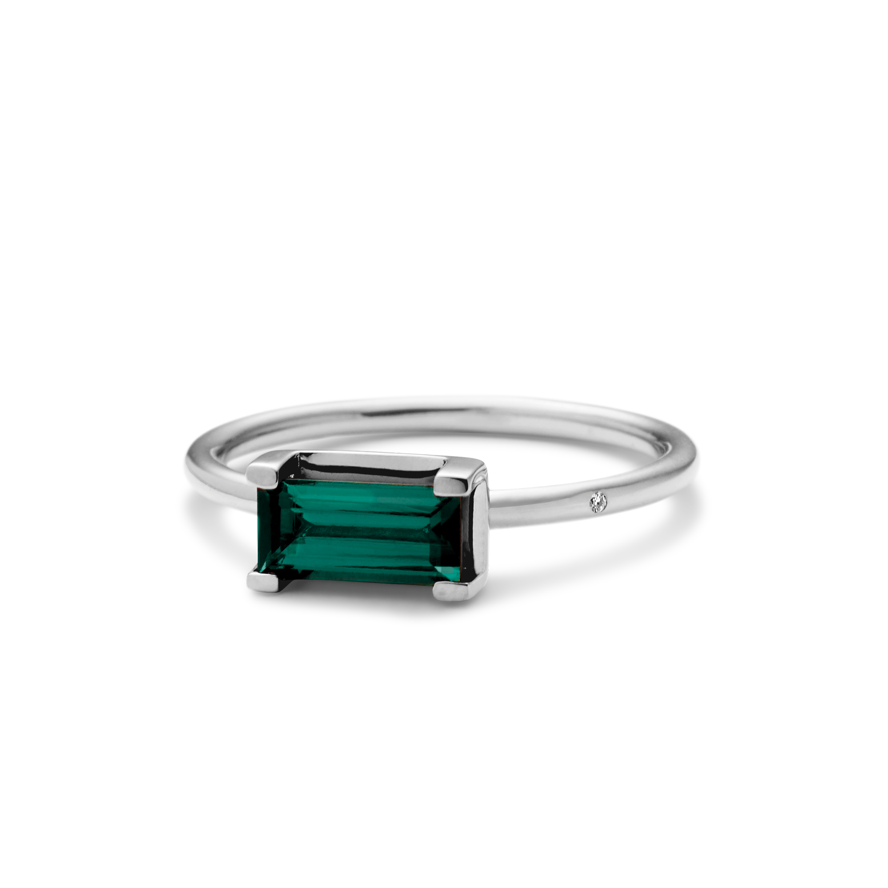 Nord Green ring - 18kt Hvidguld