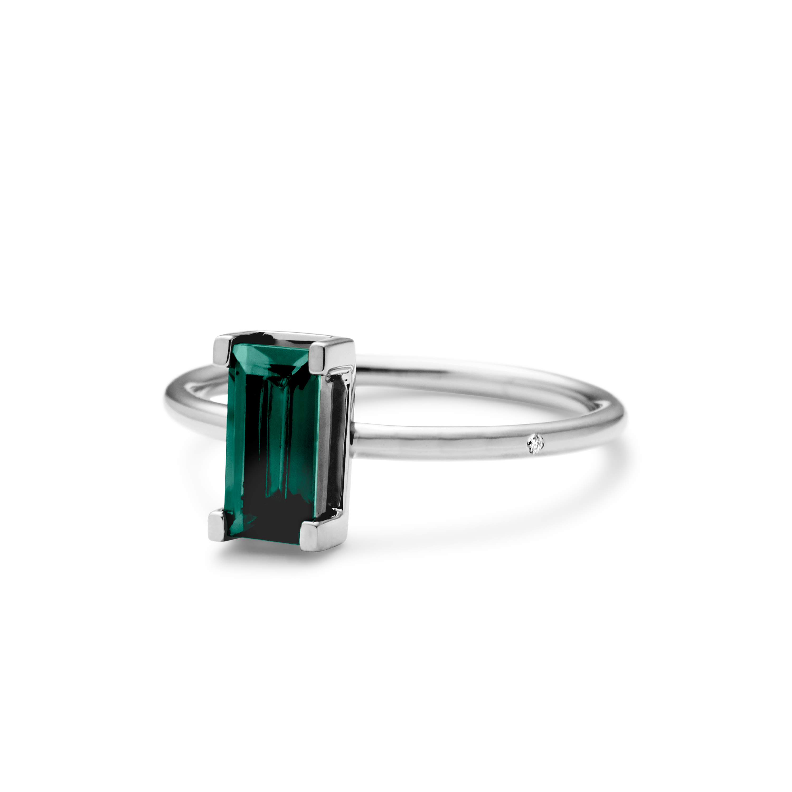 Nord Green ring turned - 18kt Hvidguld