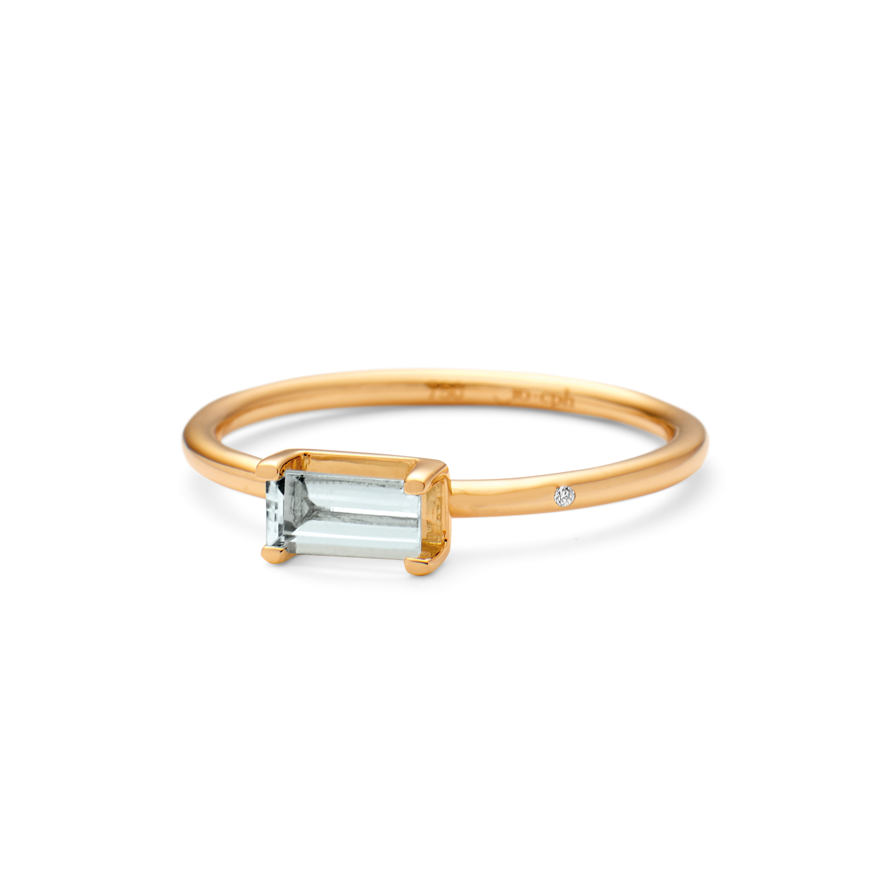 Nord Blue ring S - 18kt Rødguld