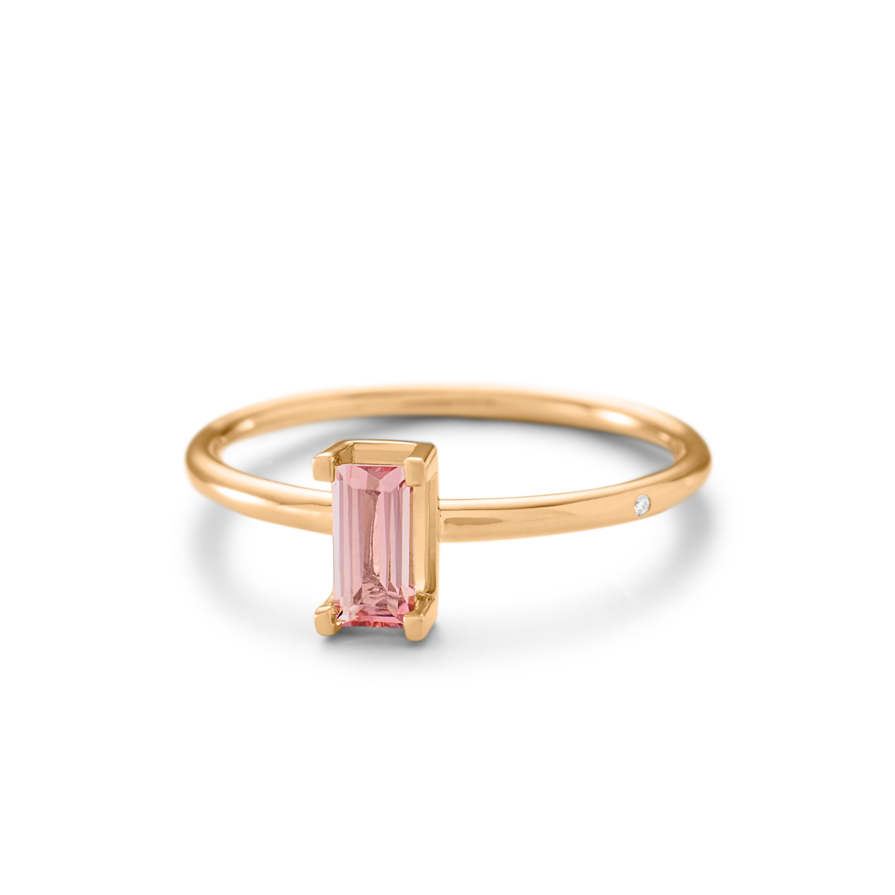 Nord Pink ring S turned - 18kt Rødguld