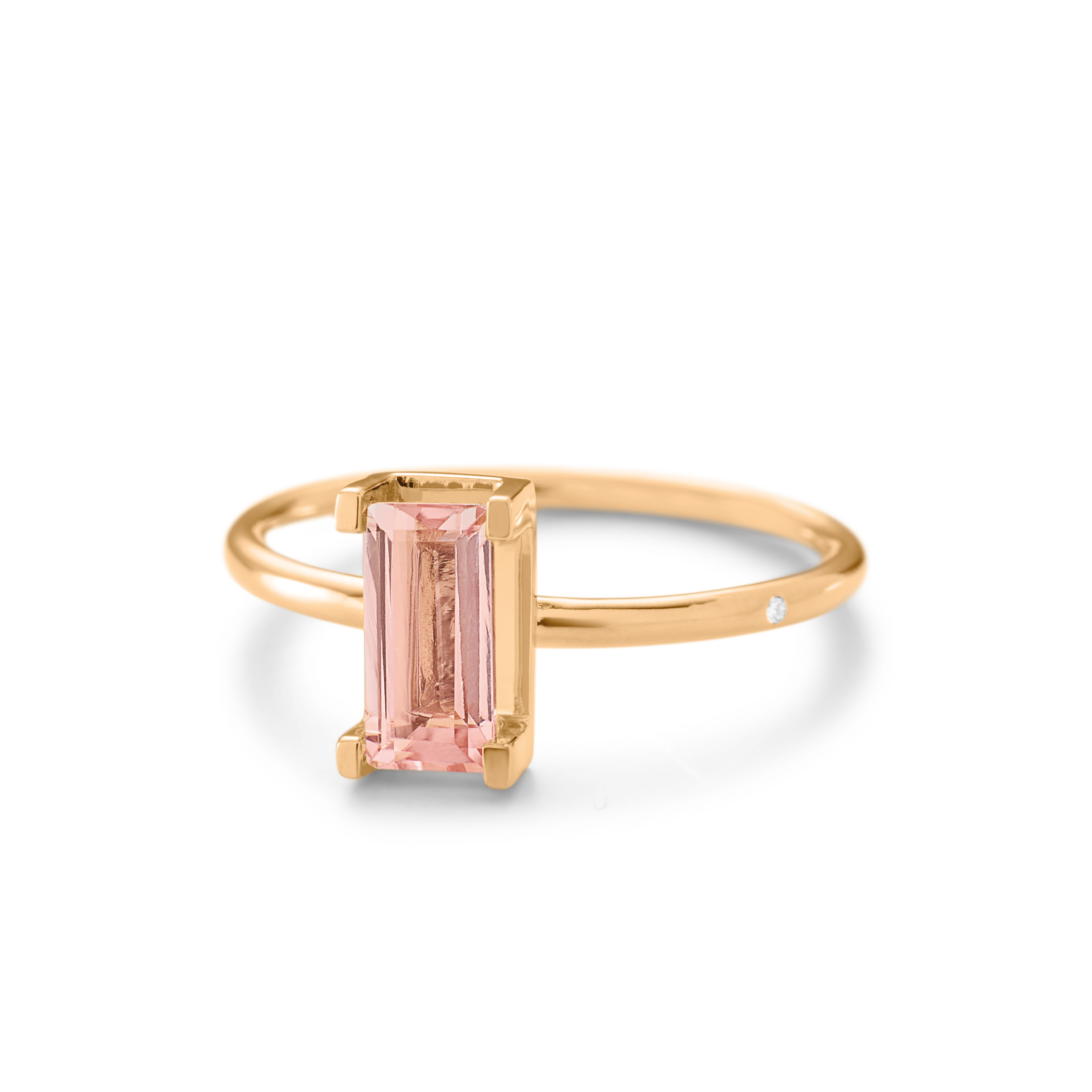 Nord Pink ring turned - 18kt Rødguld
