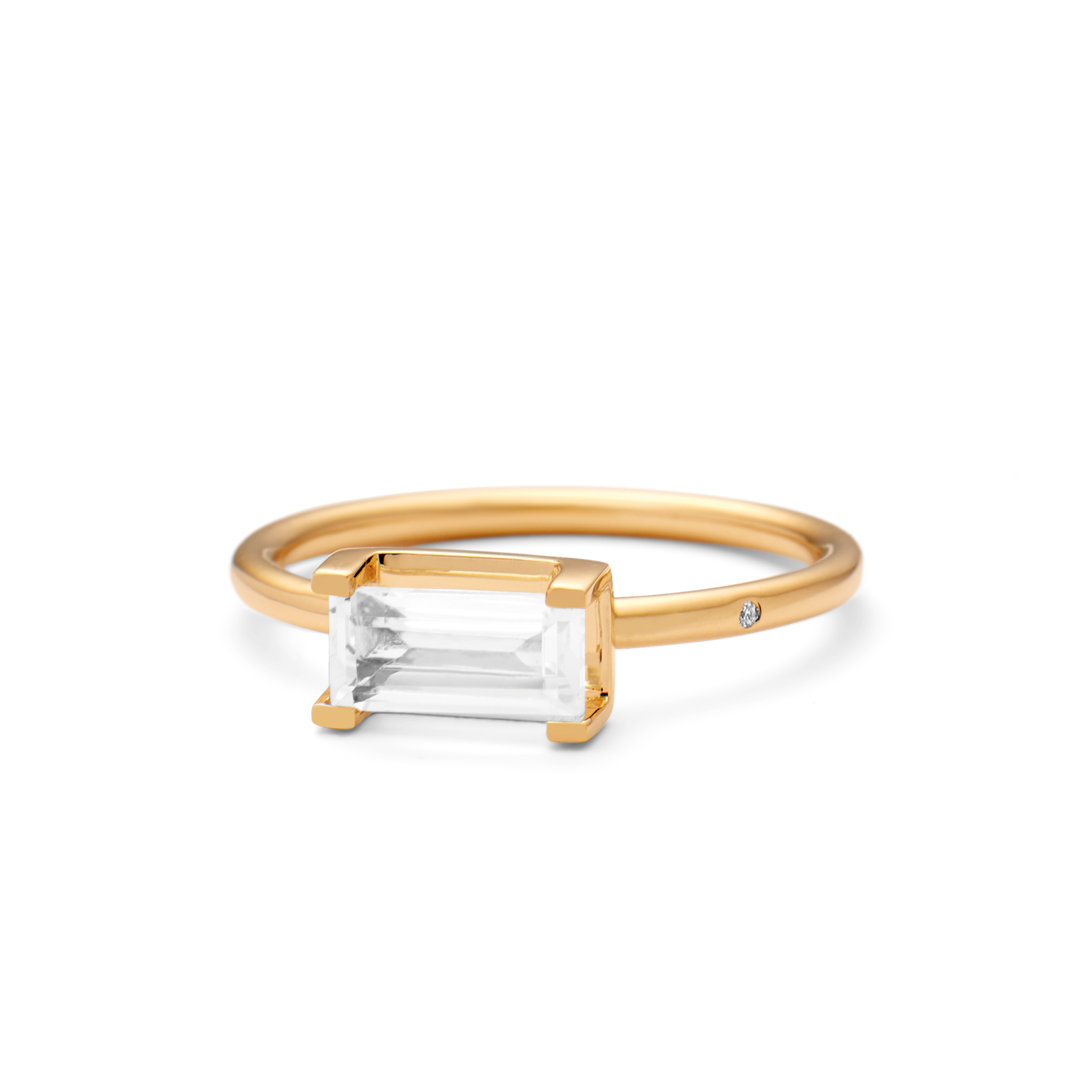Nord White ring - 18kt Rødguld