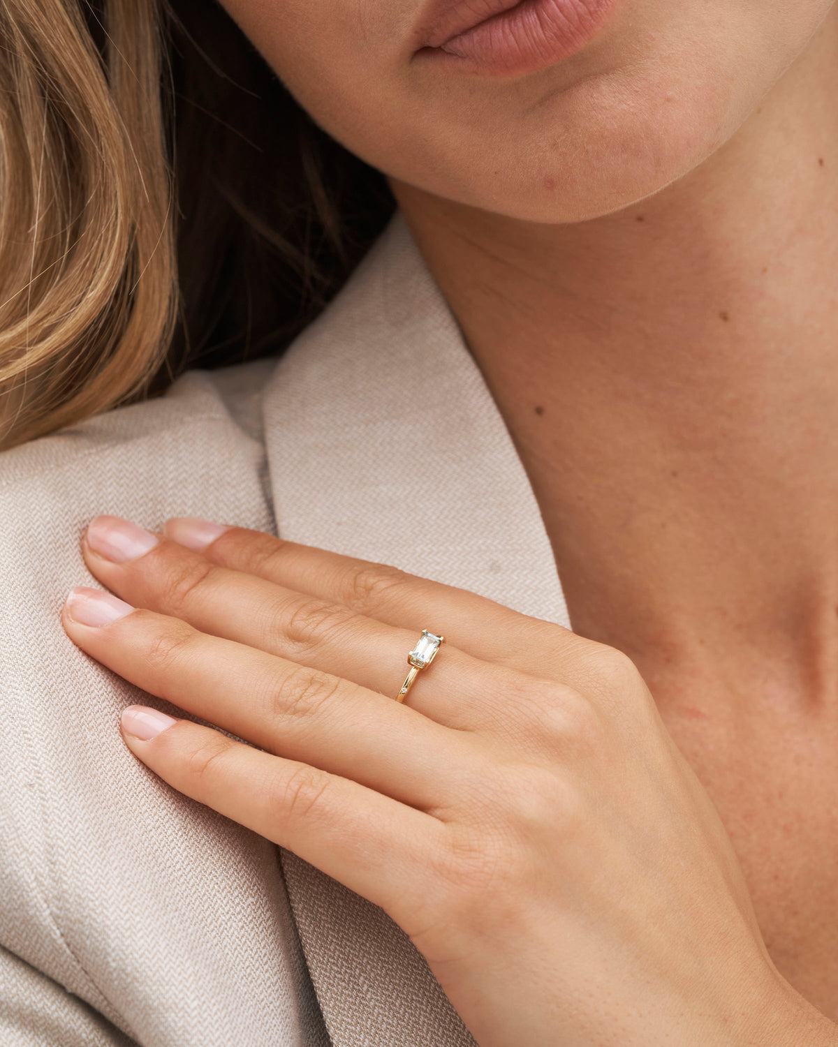Nord White ring I - 18kt Rødguld