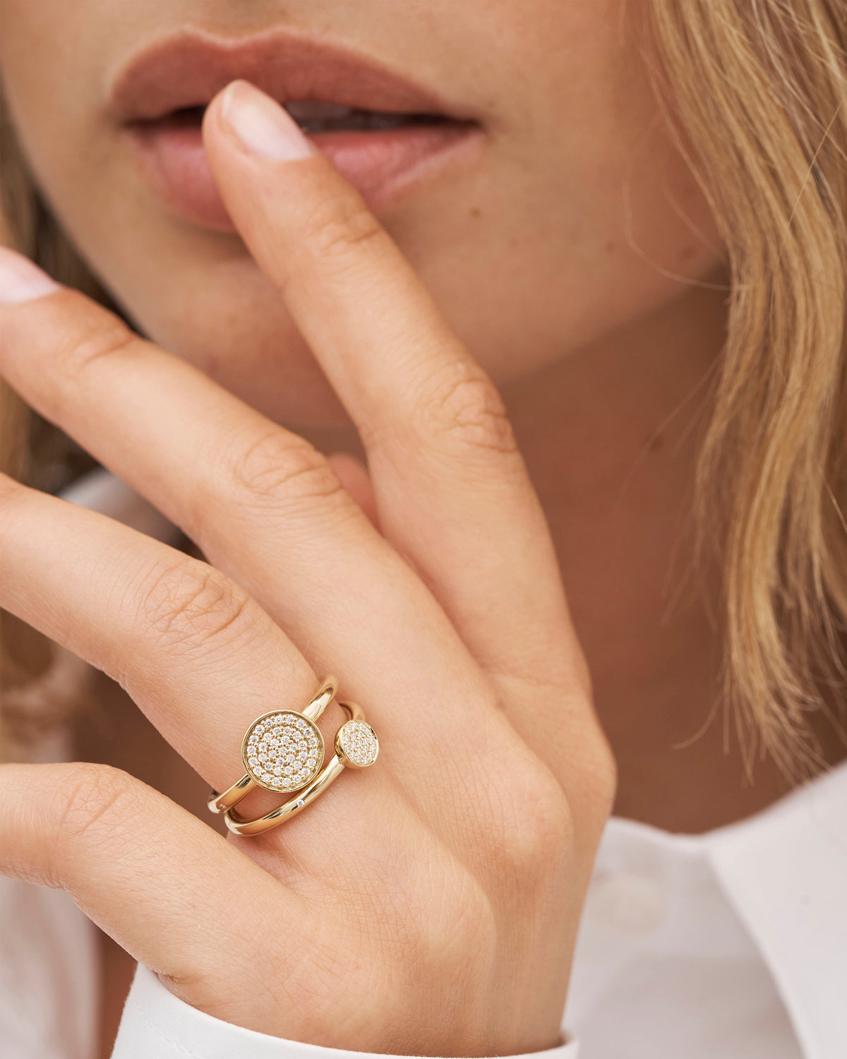 Rock Classic Round diamantring I - 18kt Rødguld