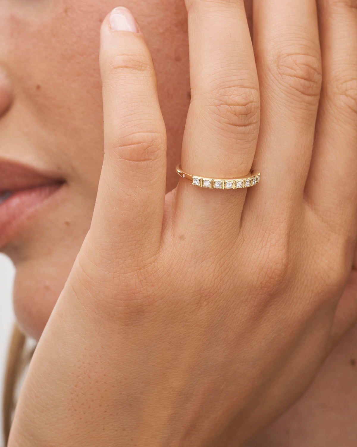 Raw Classic diamantring - 18kt Rødguld