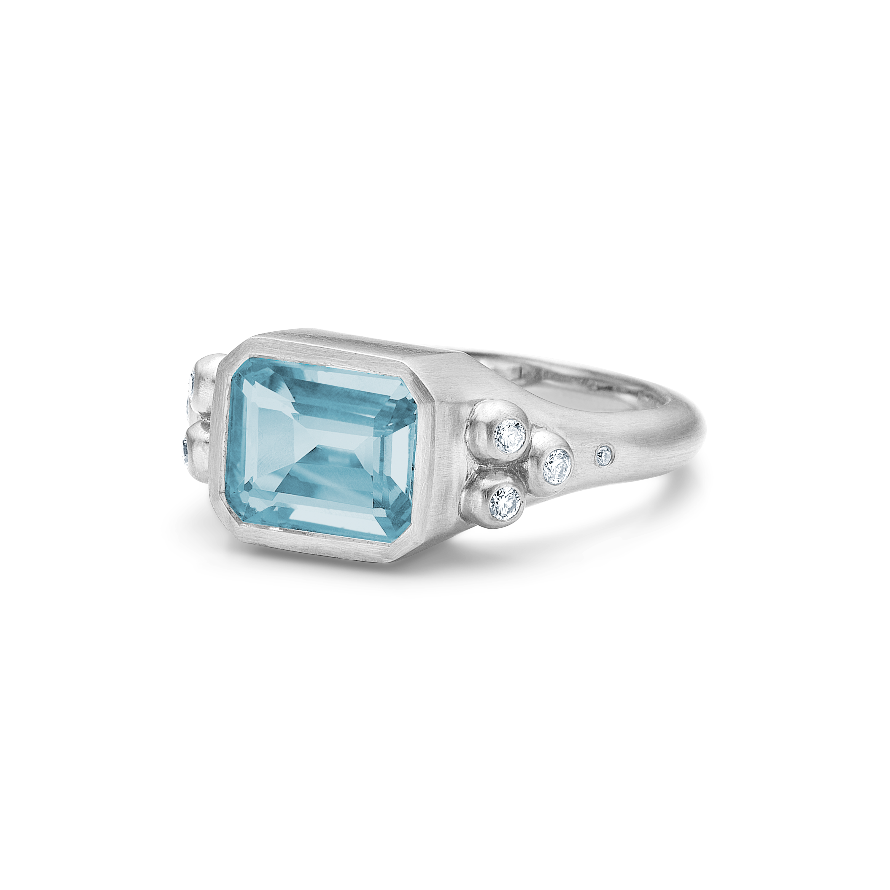 Orbit Octagon ring - 18kt Hvidguld