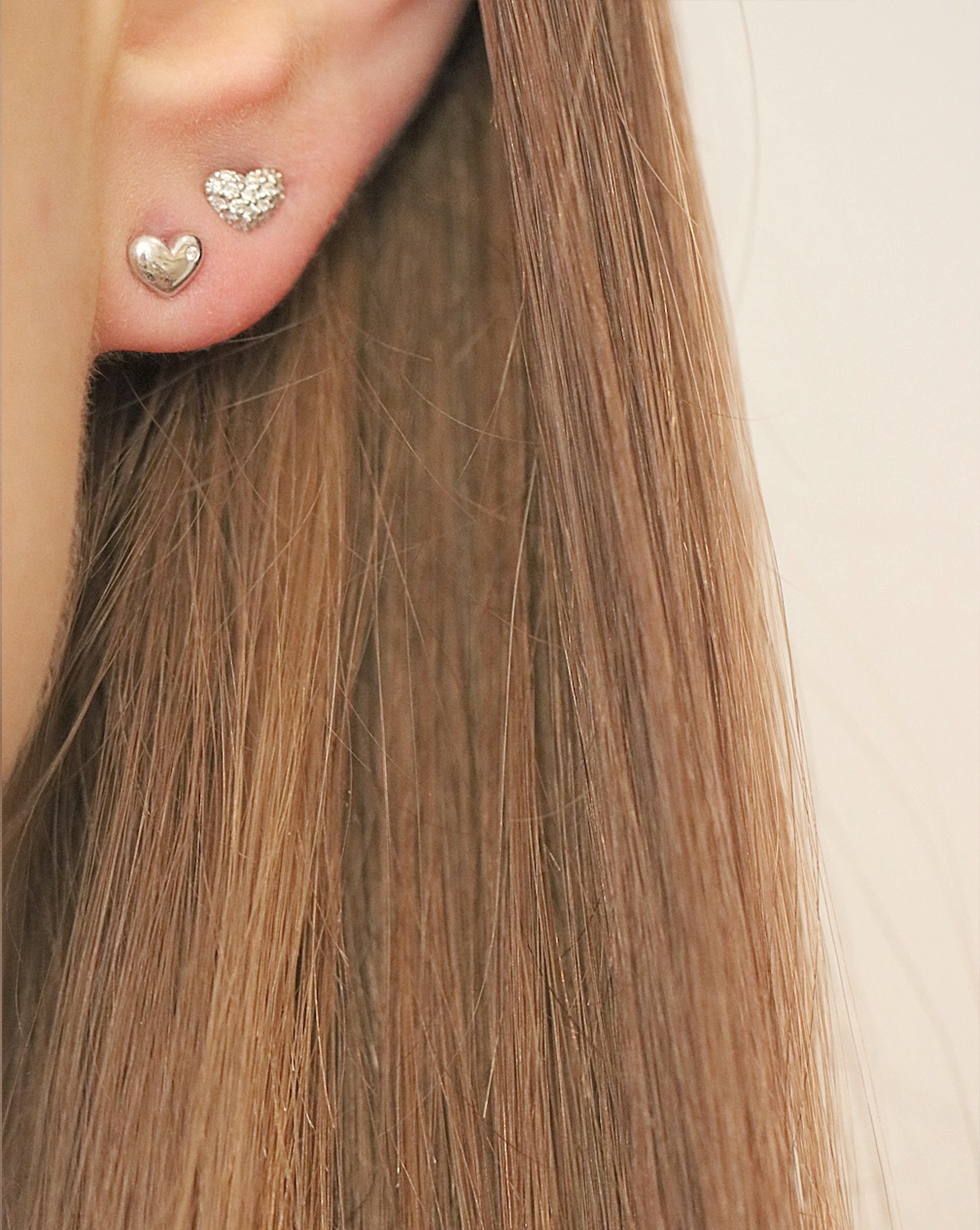 Symbols My Heart ørestik - 18kt Hvidguld