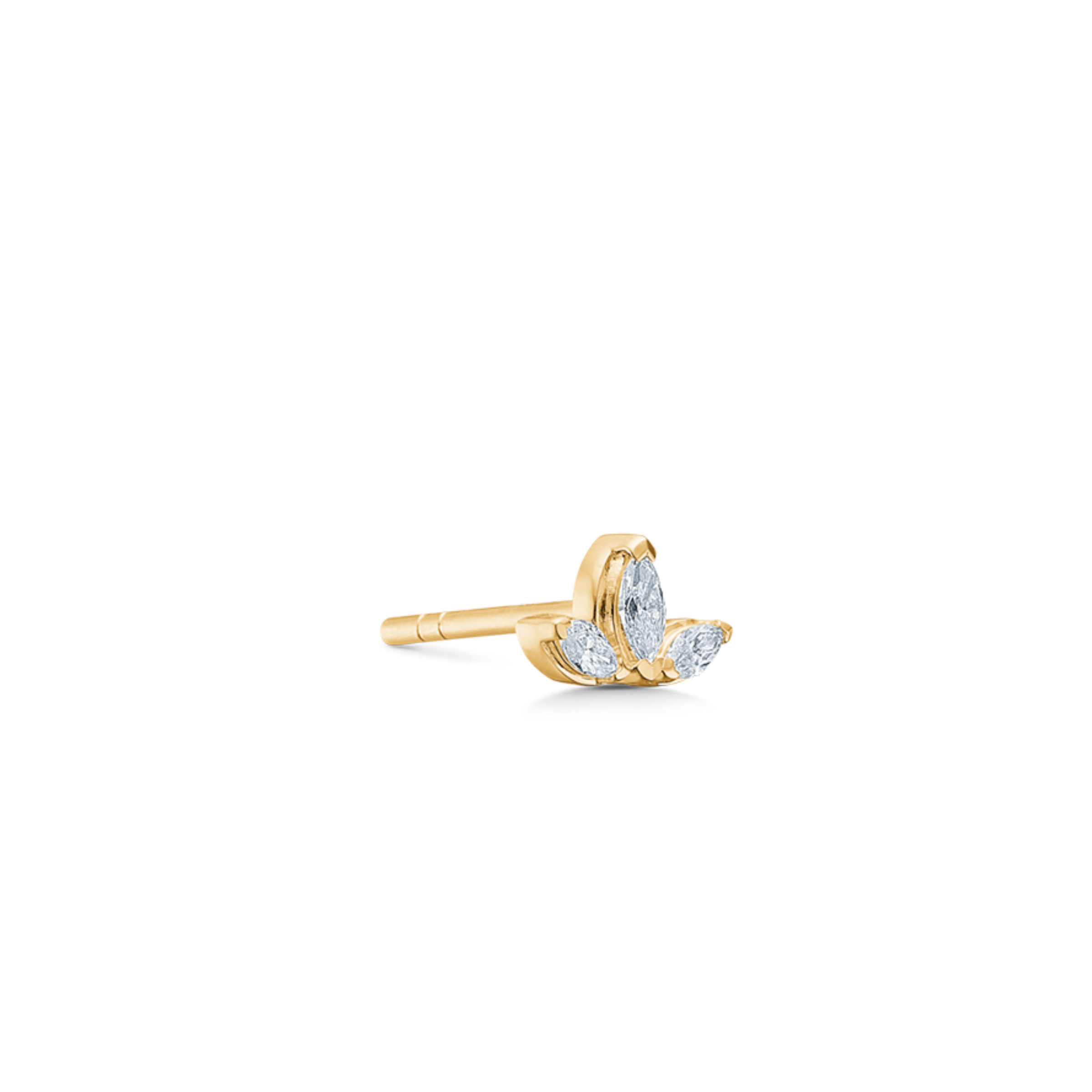 Inner Peace Lotus diamant ørestik - 18kt Rødguld