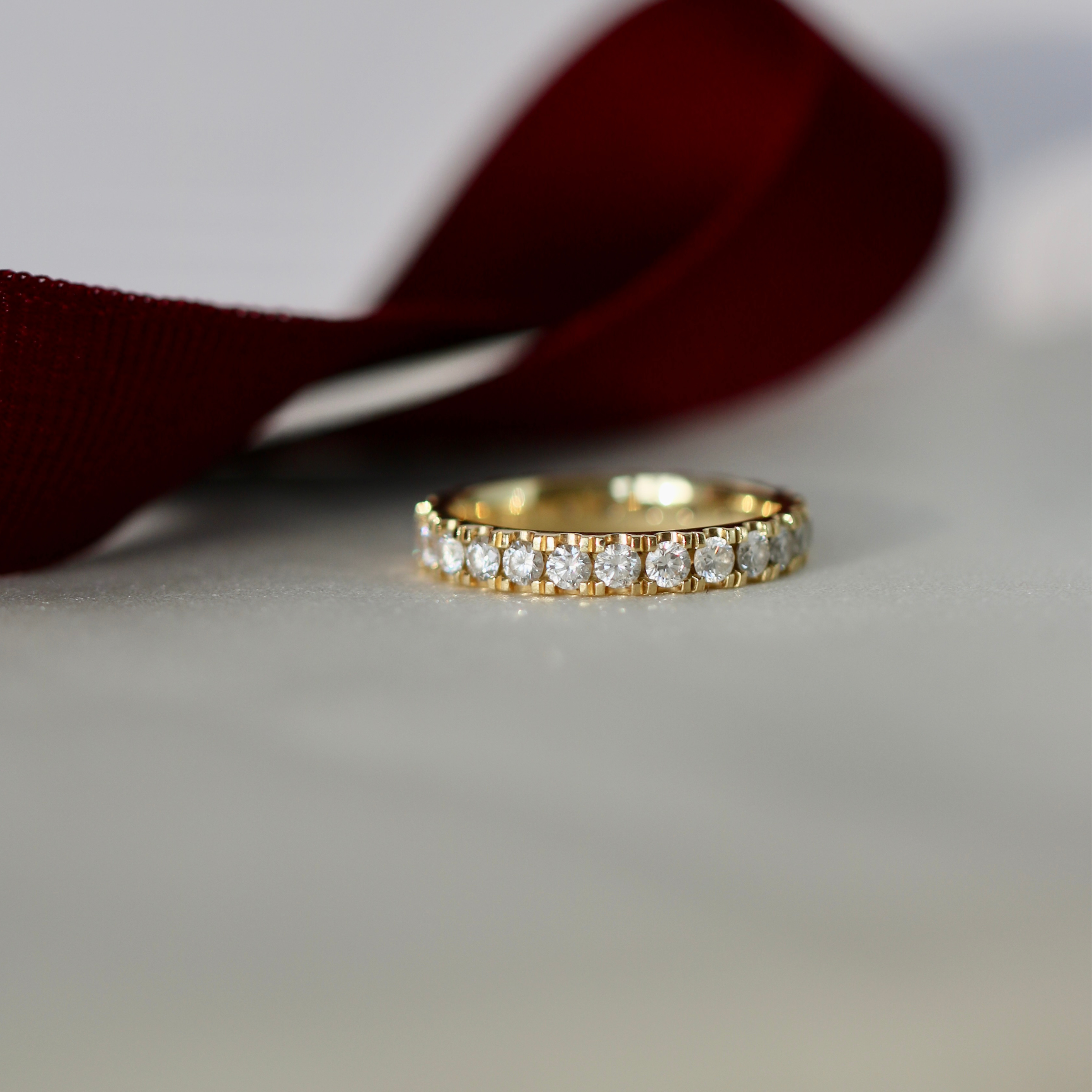 Meant to be her classic diamantring - 18kt Rødguld