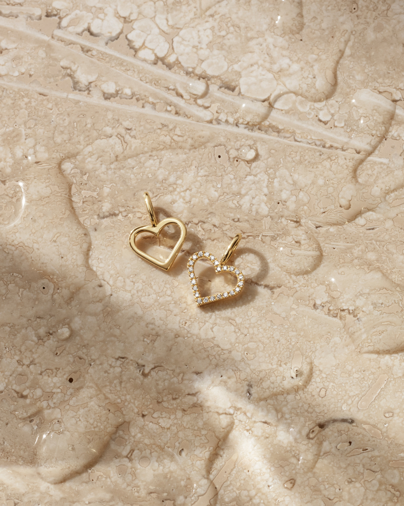 Symbols Open Heart vedhæng - 18kt Rødguld